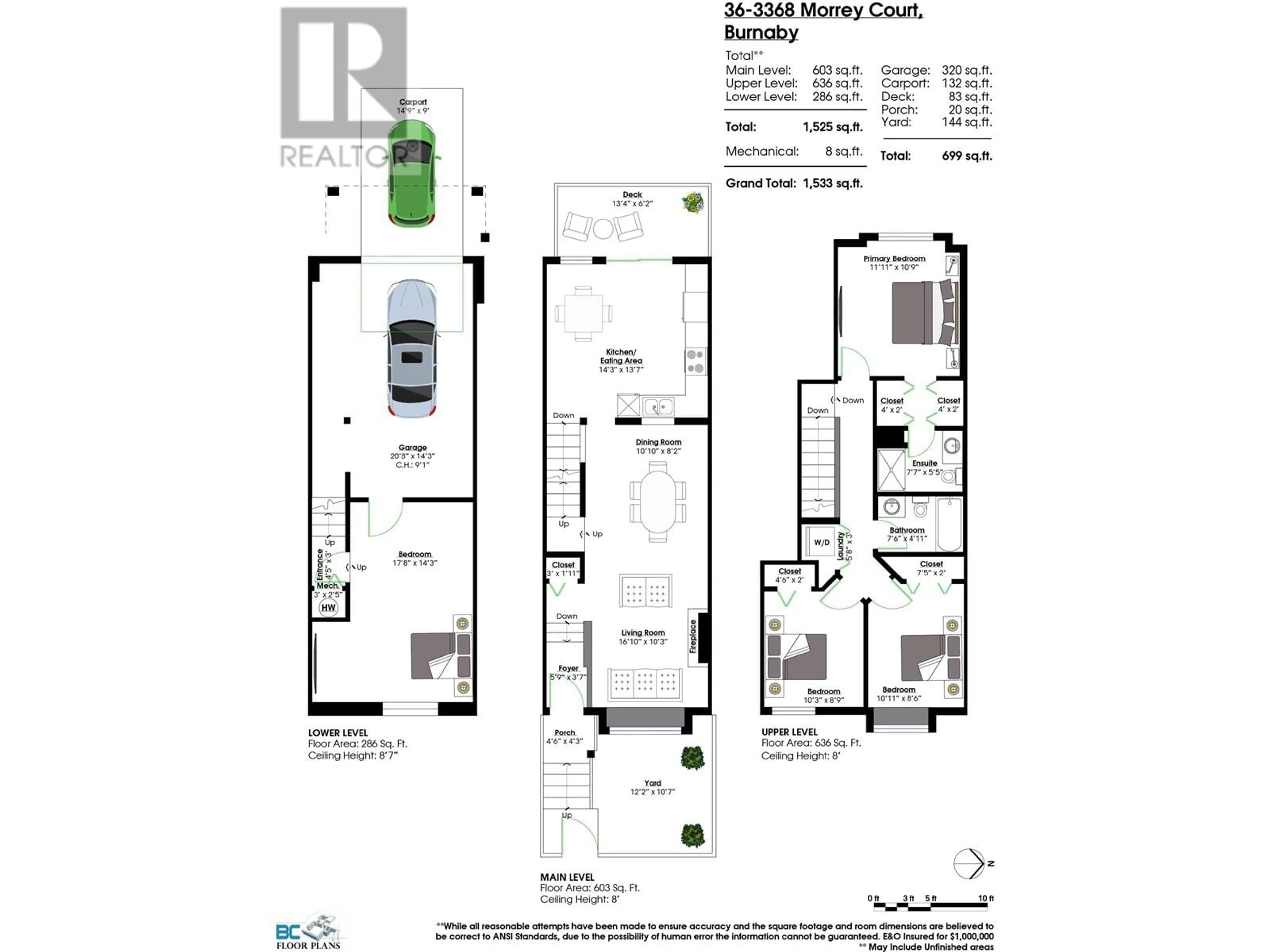 Floor plan for 36 - 3368 MORREY COURT, Burnaby British Columbia V3J7Y5