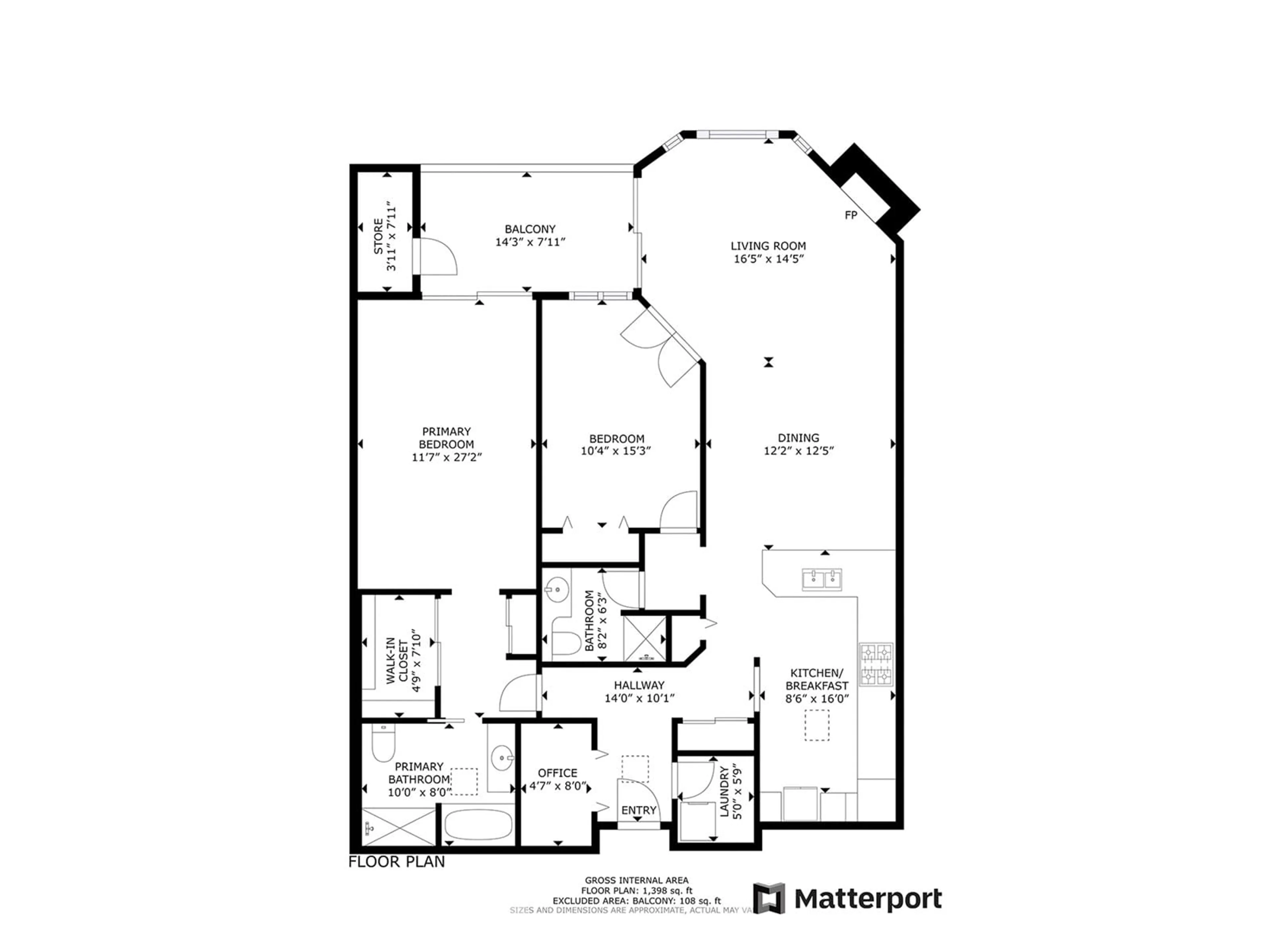 Floor plan for 314 - 15300 17, Surrey British Columbia V4A8Y6