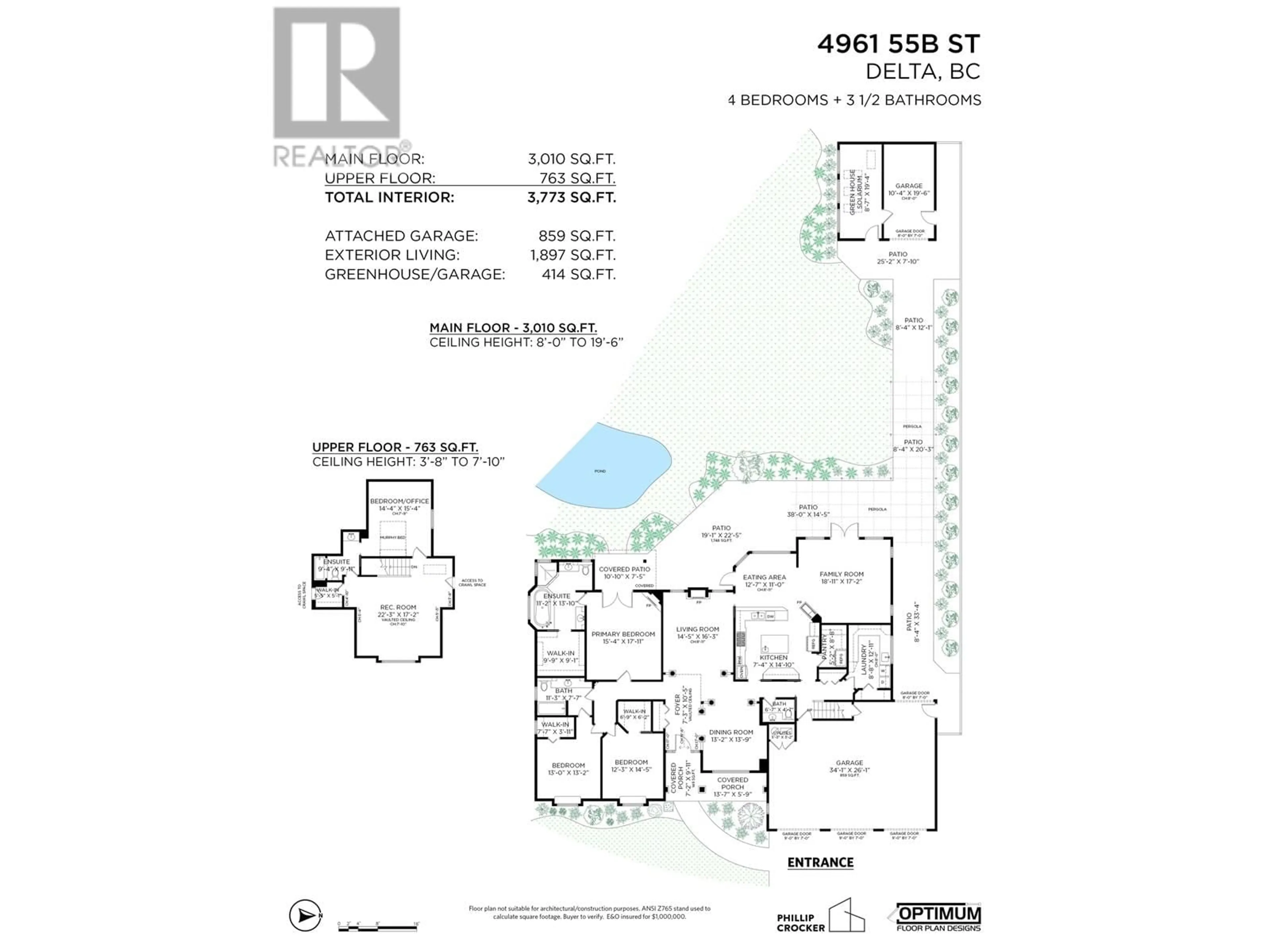 Floor plan for 4961 55B STREET, Delta British Columbia V4K3C2