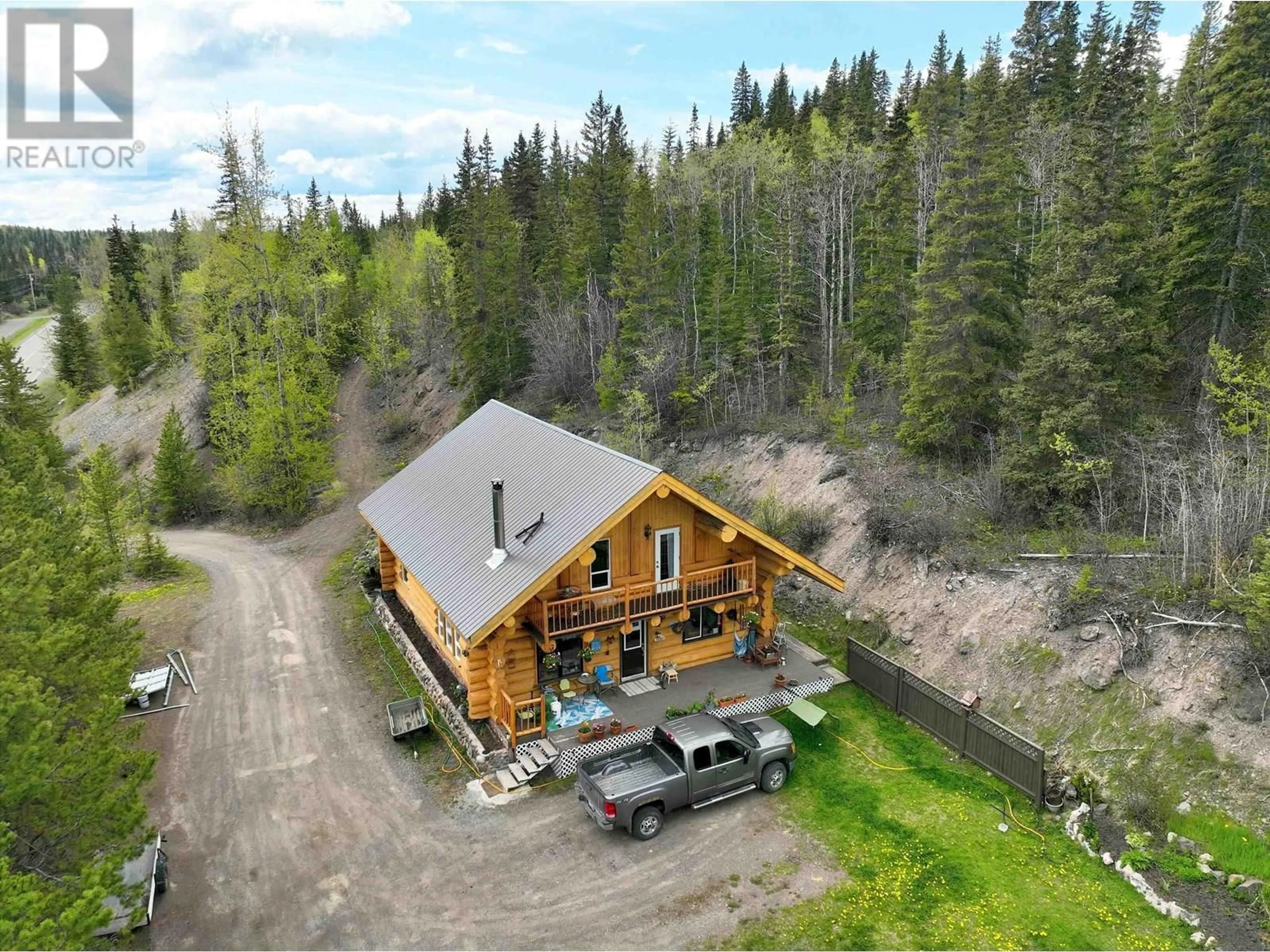 A pic from outside/outdoor area/front of a property/back of a property/a pic from drone, building for 17025 BC-35 HIGHWAY, Burns Lake British Columbia V0J1E2