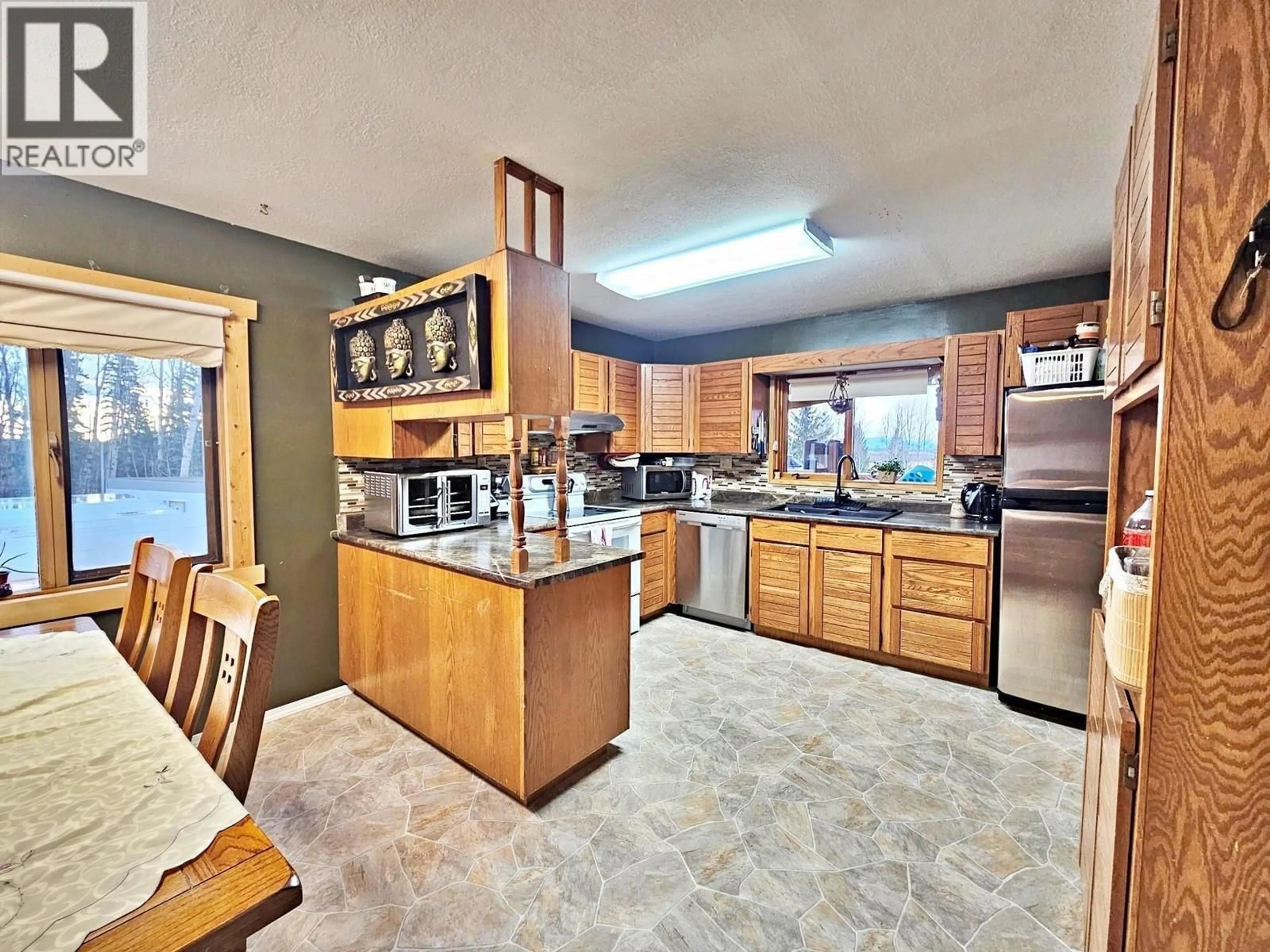 Open concept kitchen, ceramic/tile floor for 4761 POLLARD ROAD, Quesnel British Columbia V2J6X5
