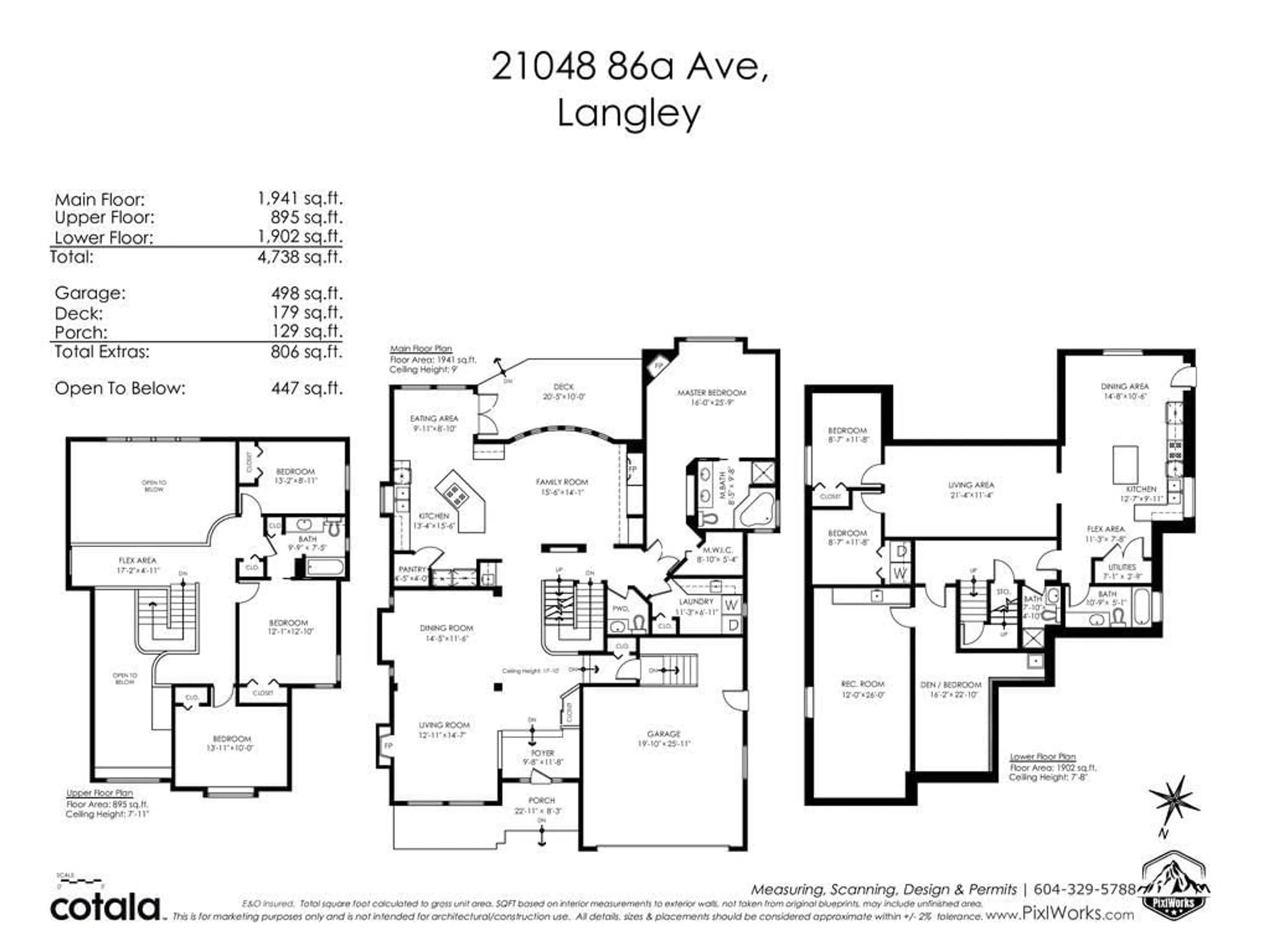 Floor plan for 21048 86A, Langley British Columbia V1M2L5