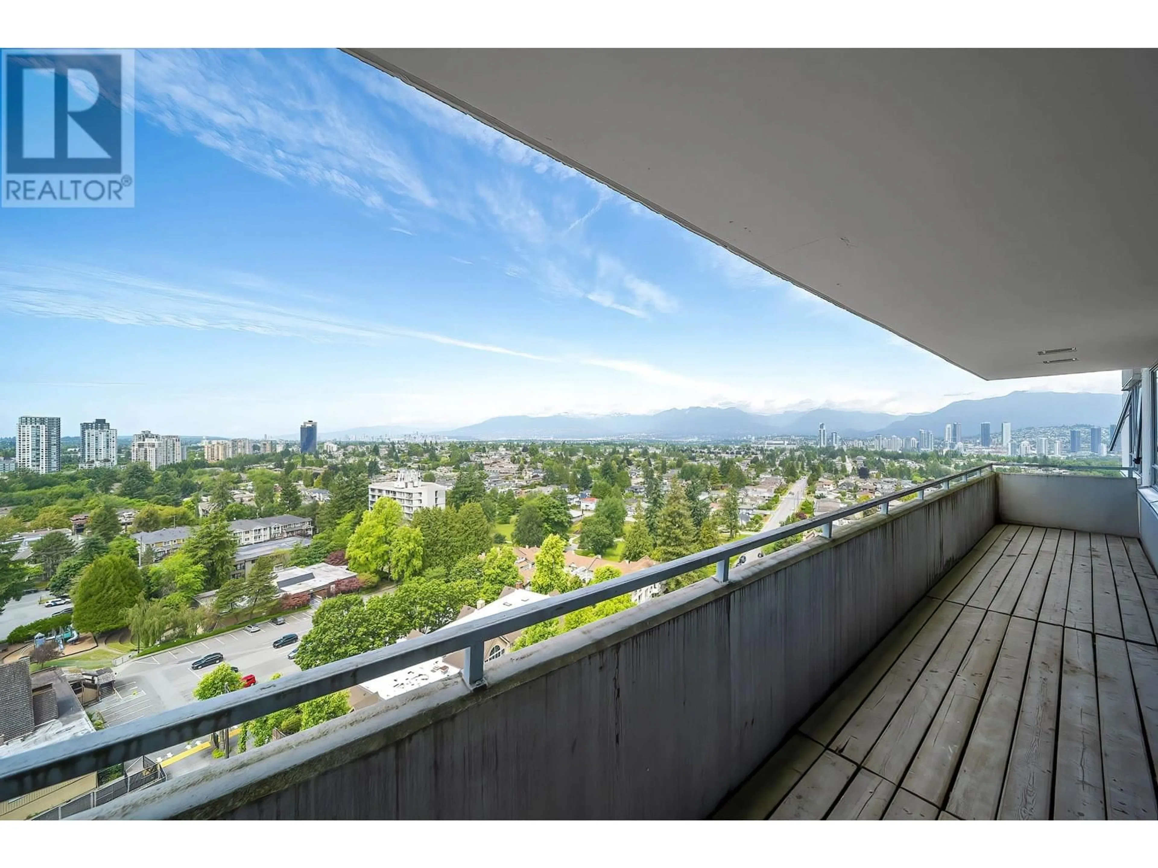 Balcony in the apartment, city buildings view from balcony for 1806 - 5652 PATTERSON AVENUE, Burnaby British Columbia V5H4C8
