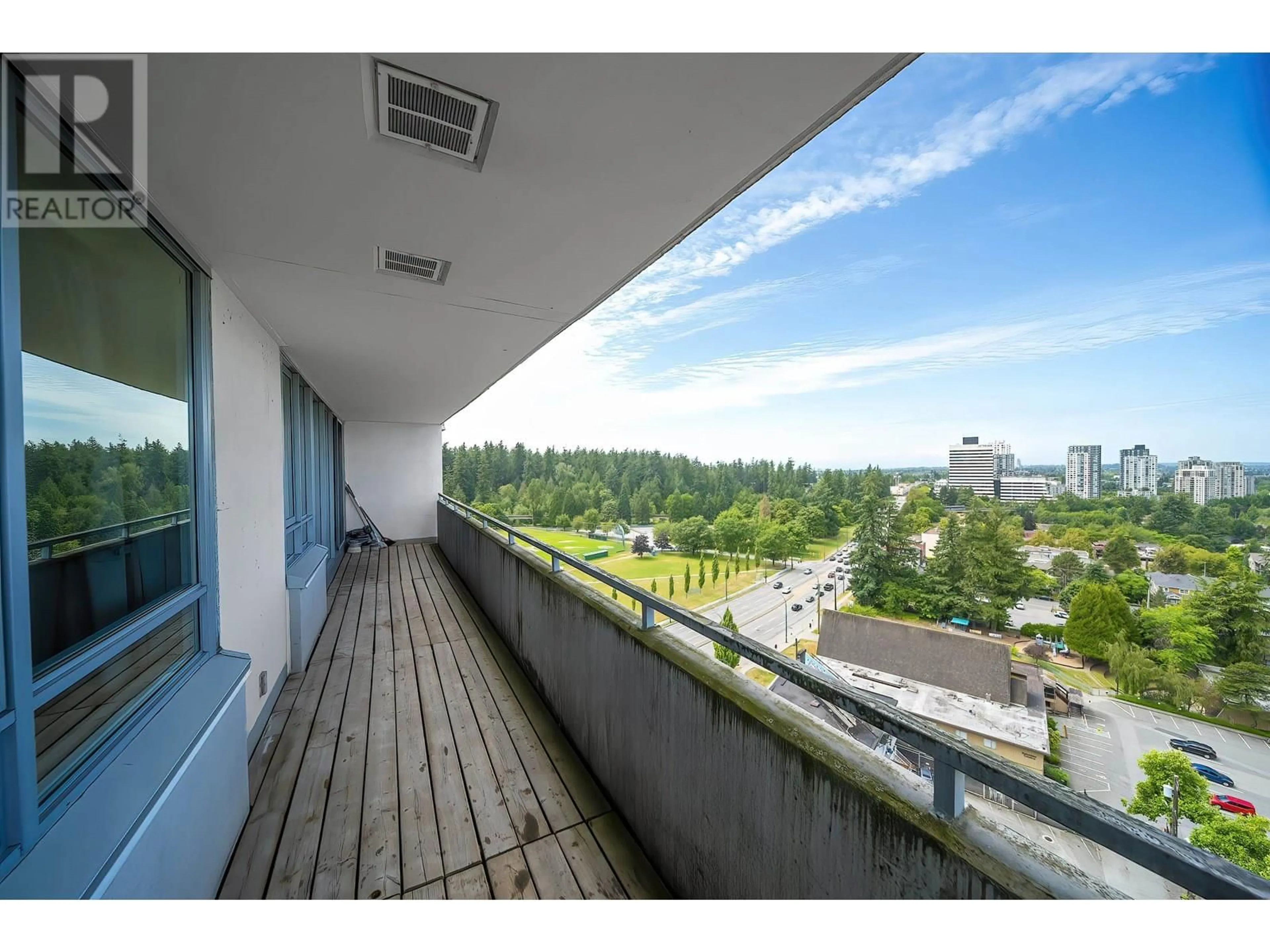 Balcony in the apartment, city buildings view from balcony for 1806 - 5652 PATTERSON AVENUE, Burnaby British Columbia V5H4C8