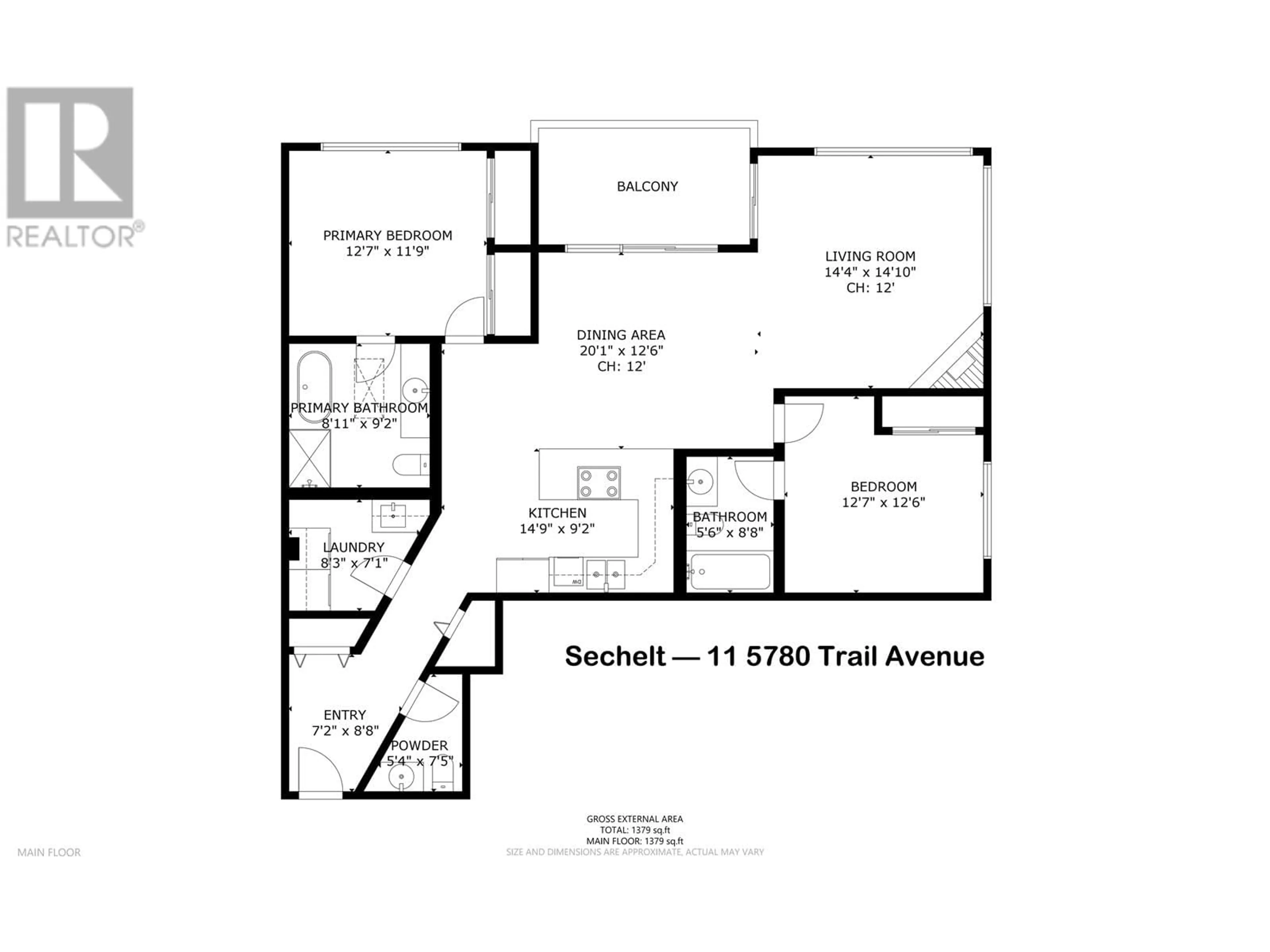 Floor plan for 11 - 5780 TRAIL AVENUE, Sechelt British Columbia V7Z0K5