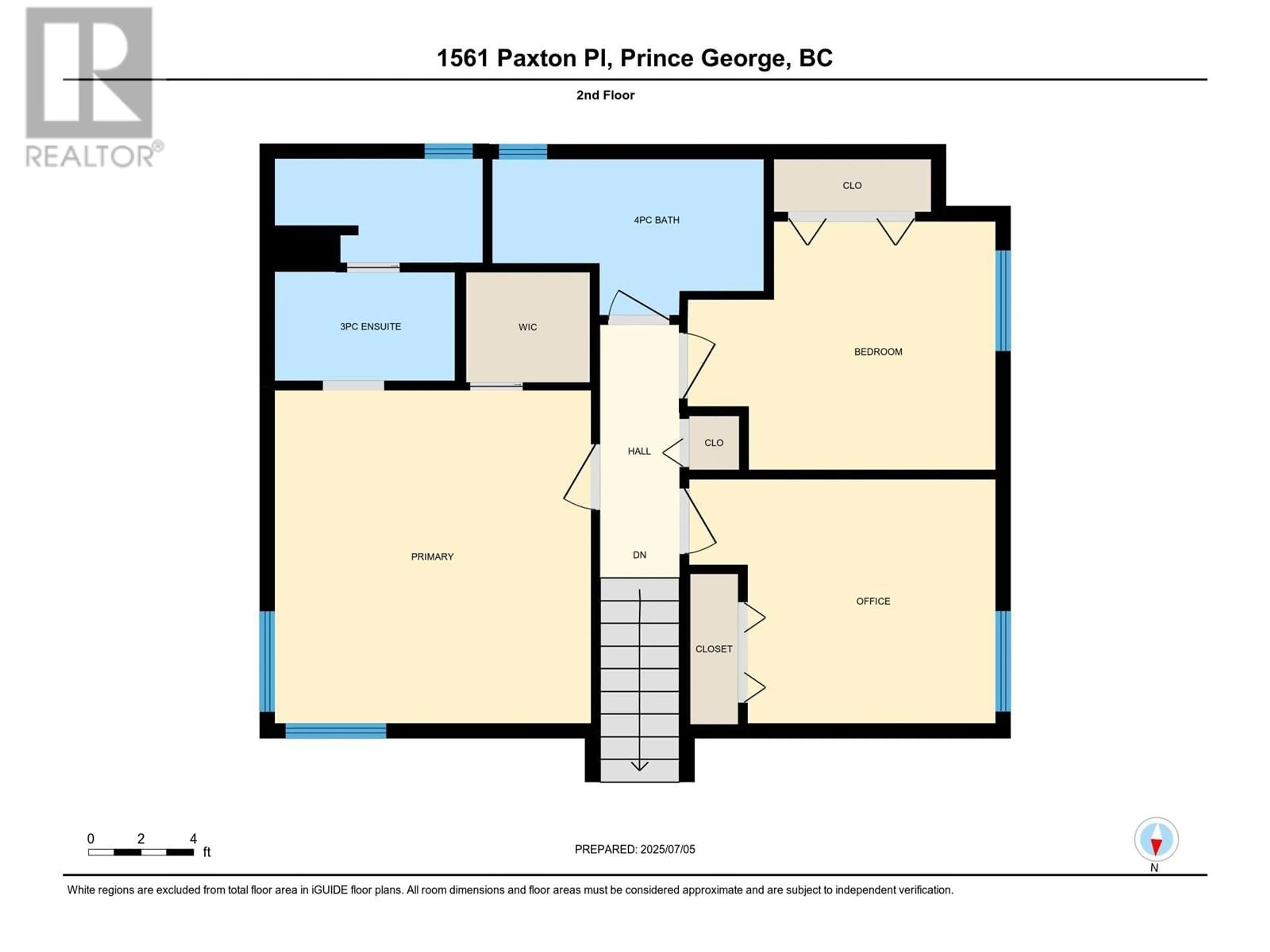 Floor plan for 1561 PAXTON PLACE, Prince George British Columbia V2L5K3