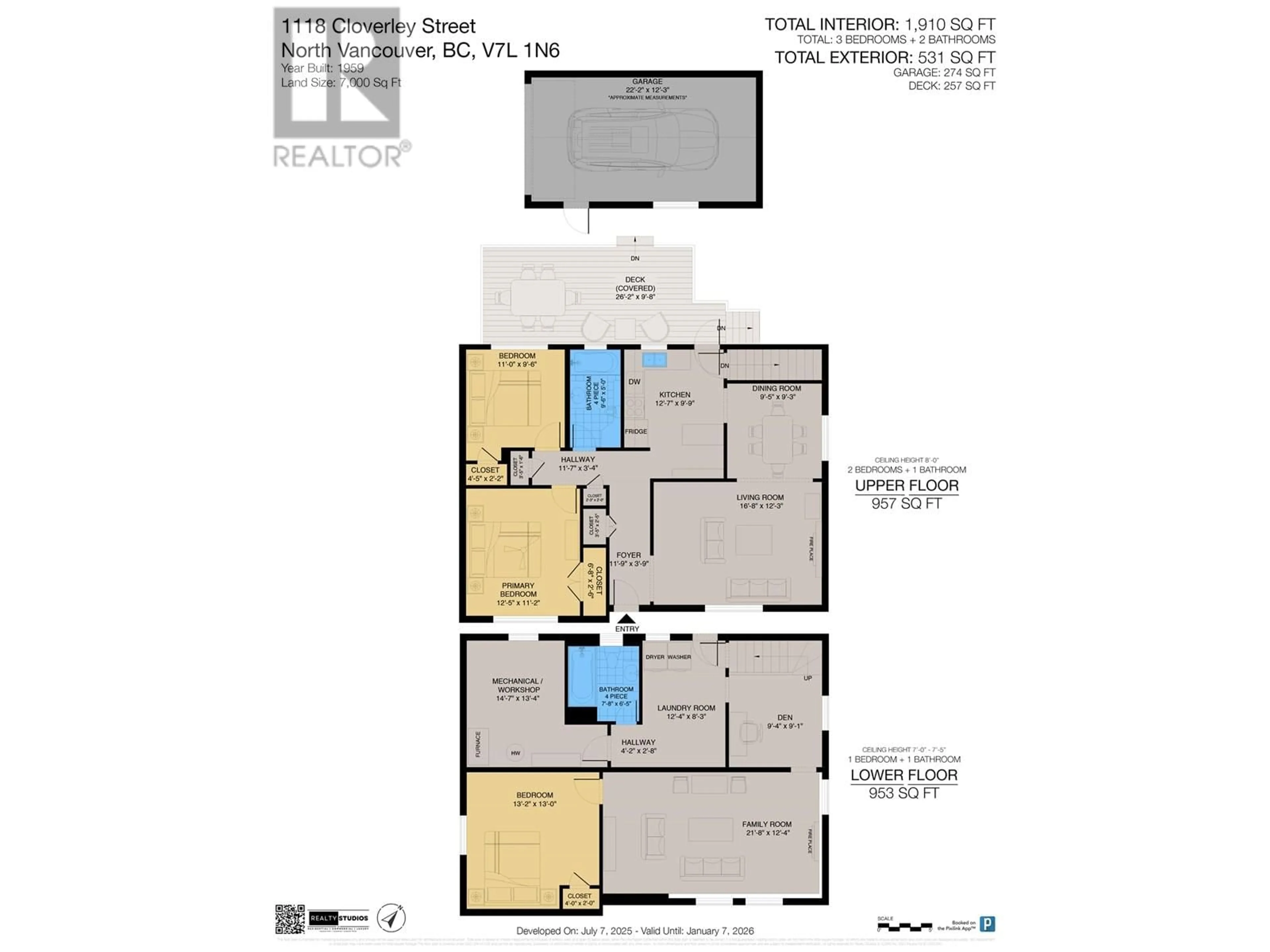 Floor plan for 1118 CLOVERLEY STREET, North Vancouver British Columbia V7L1N6