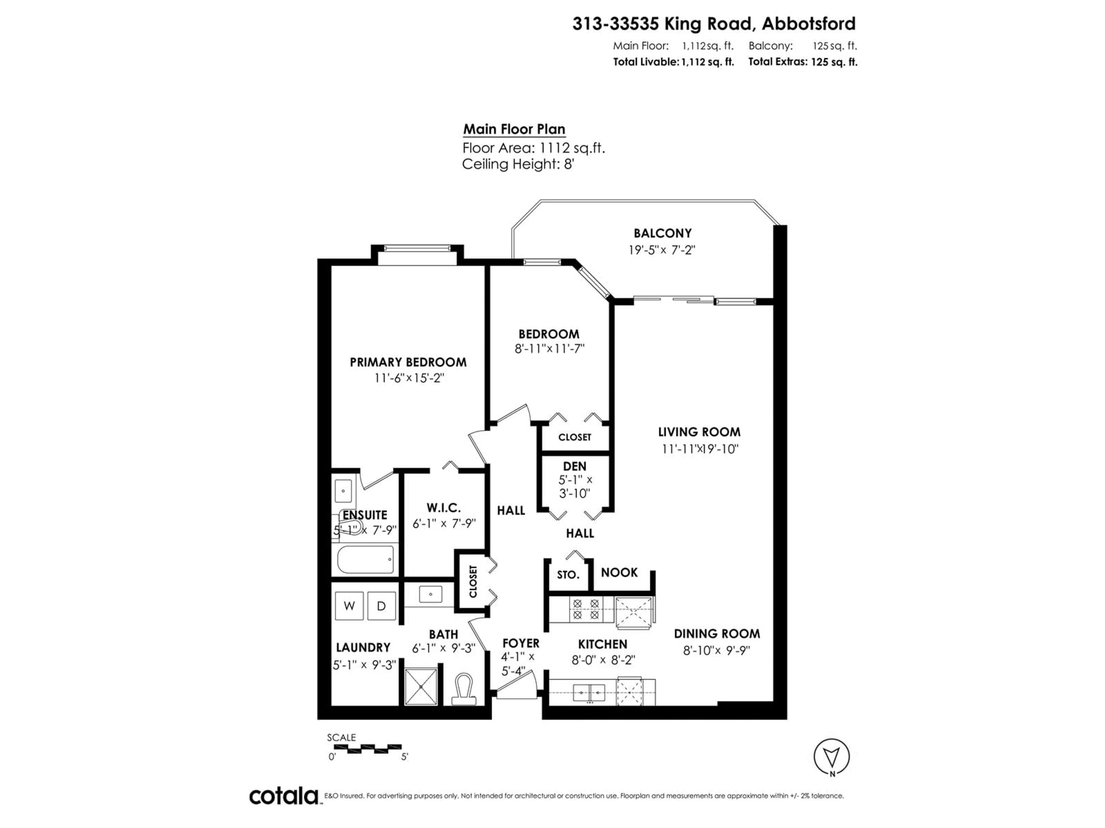 Floor plan for 313 - 33535 KING, Abbotsford British Columbia V2S6Z5