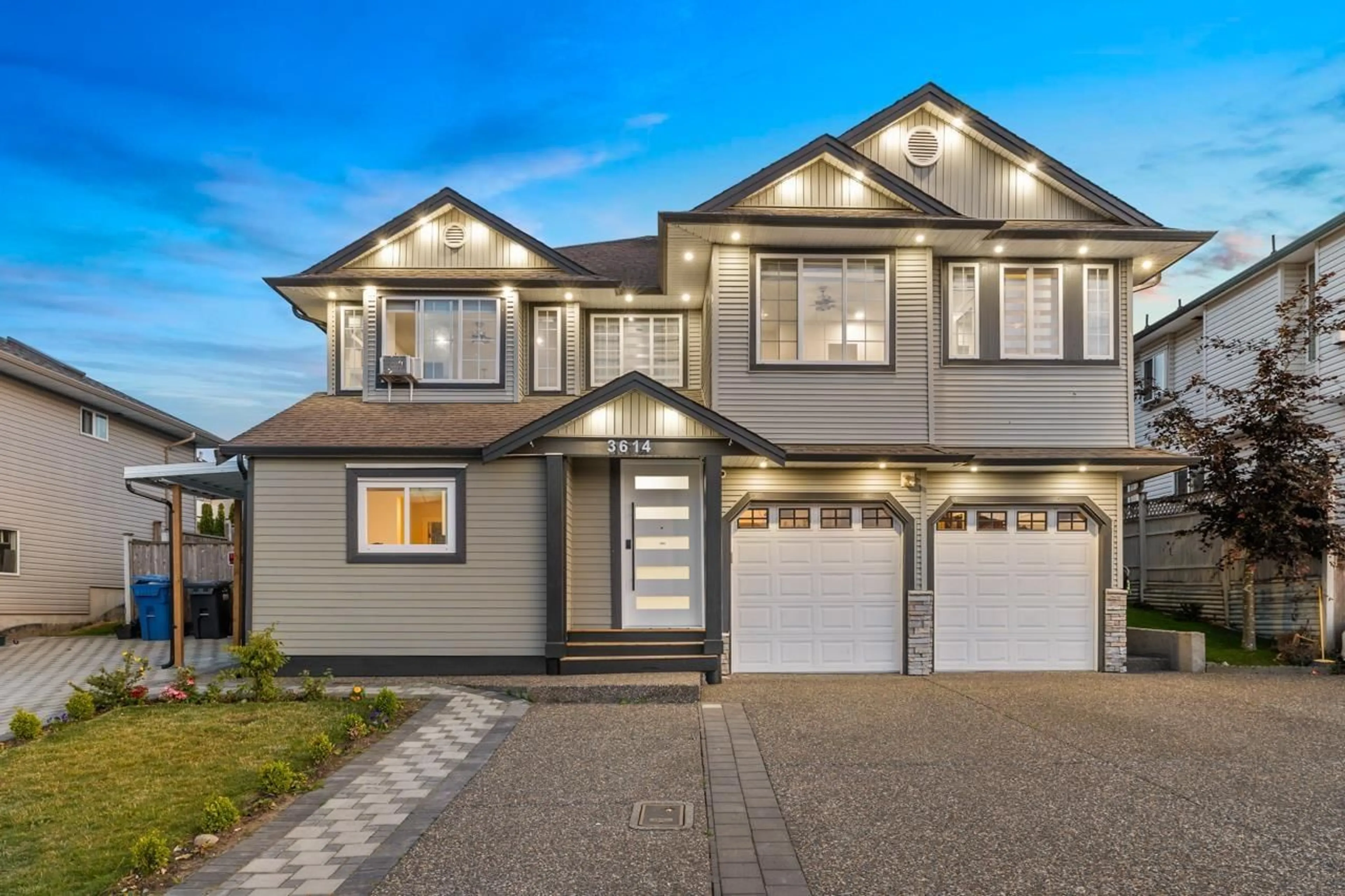 Home with vinyl exterior material, street for 3614 SYLVAN, Abbotsford British Columbia V2T6V6