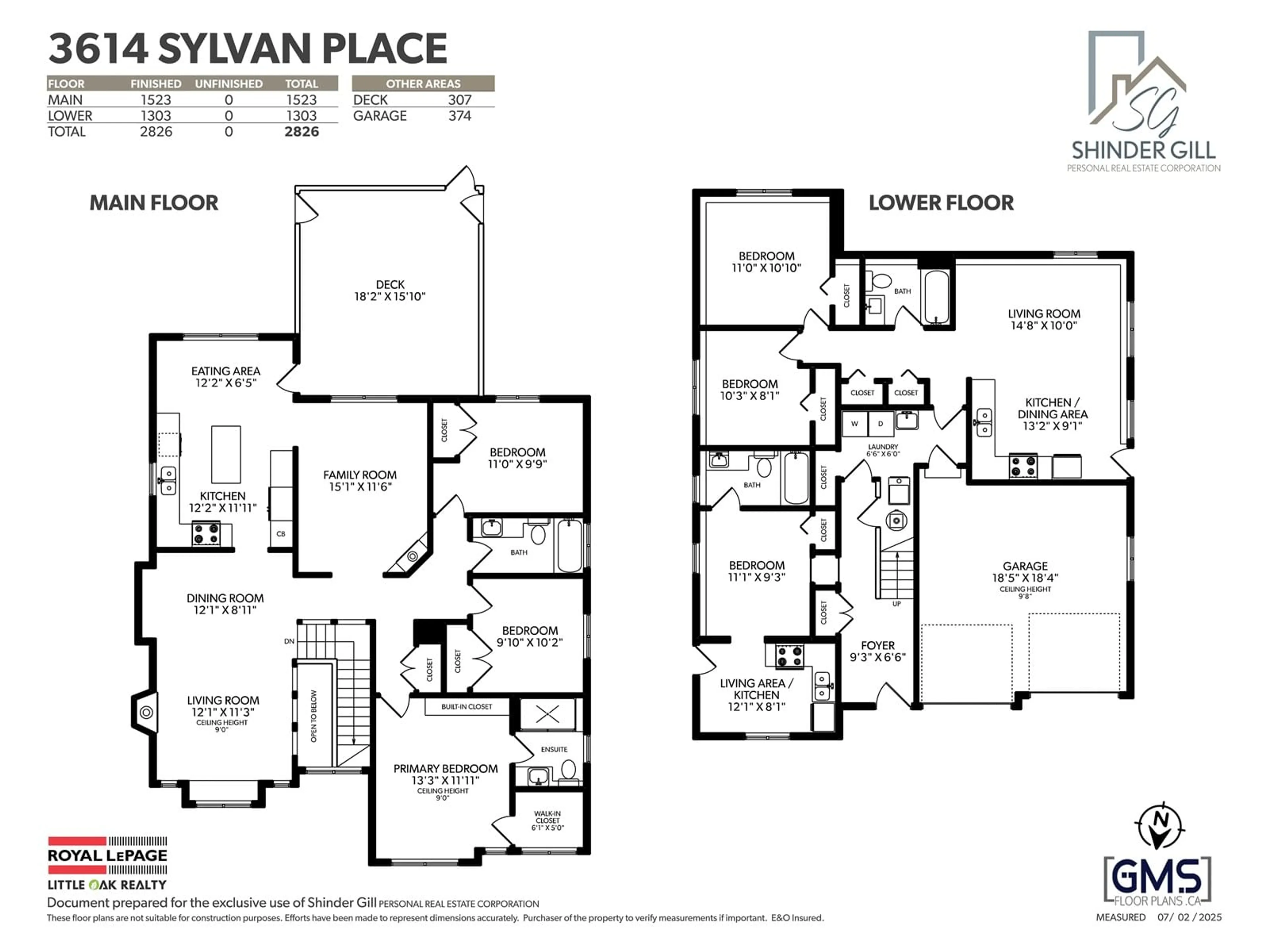 Floor plan for 3614 SYLVAN, Abbotsford British Columbia V2T6V6