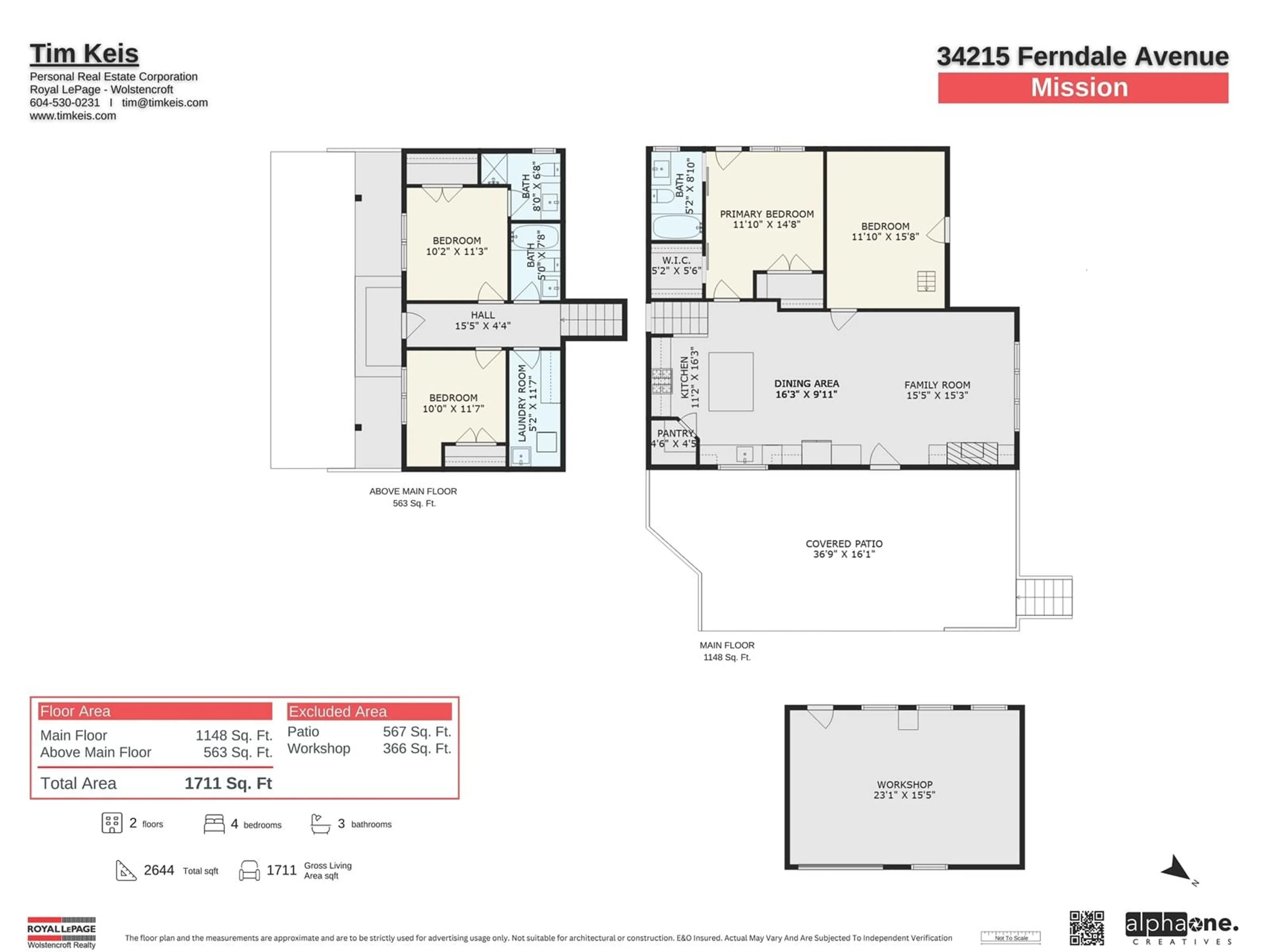 Floor plan for 34215 FERNDALE, Mission British Columbia V2V7G2