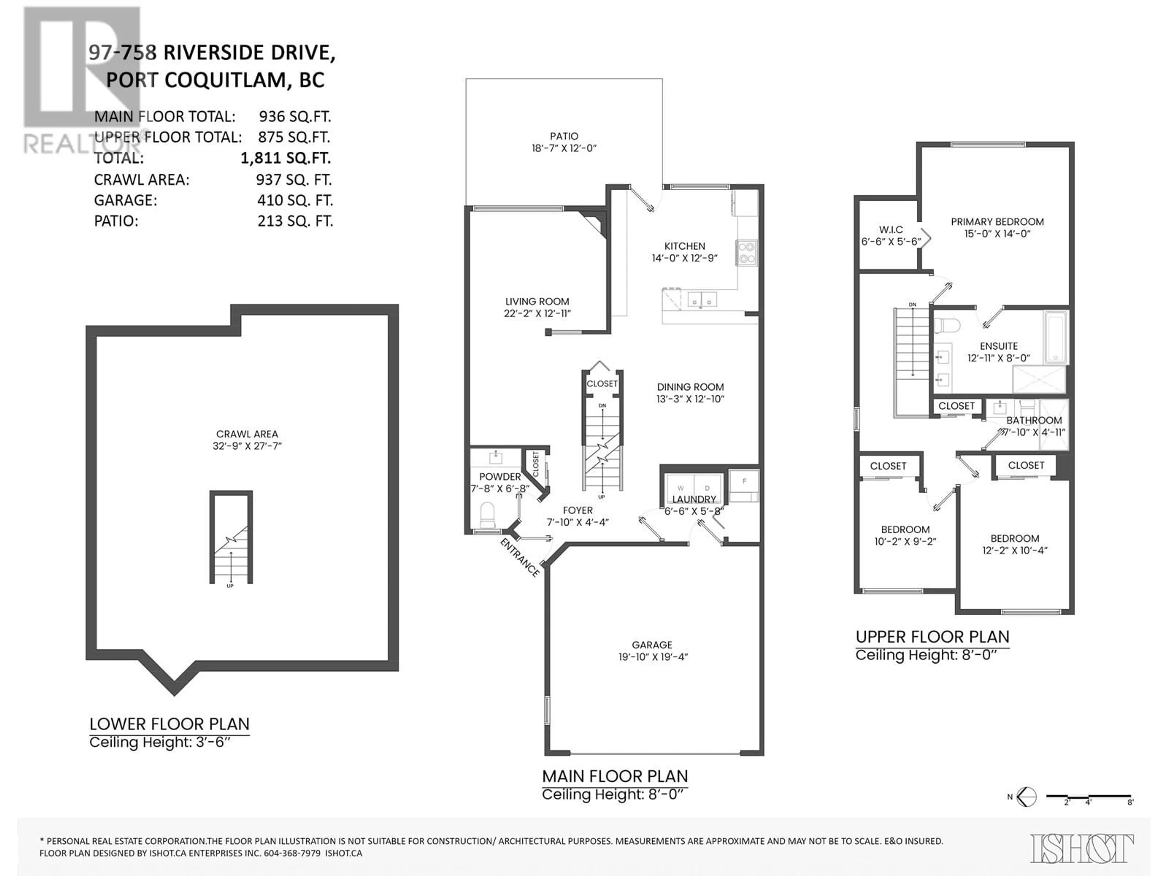 Floor plan for 97 - 758 RIVERSIDE DRIVE, Port Coquitlam British Columbia V3B7V8