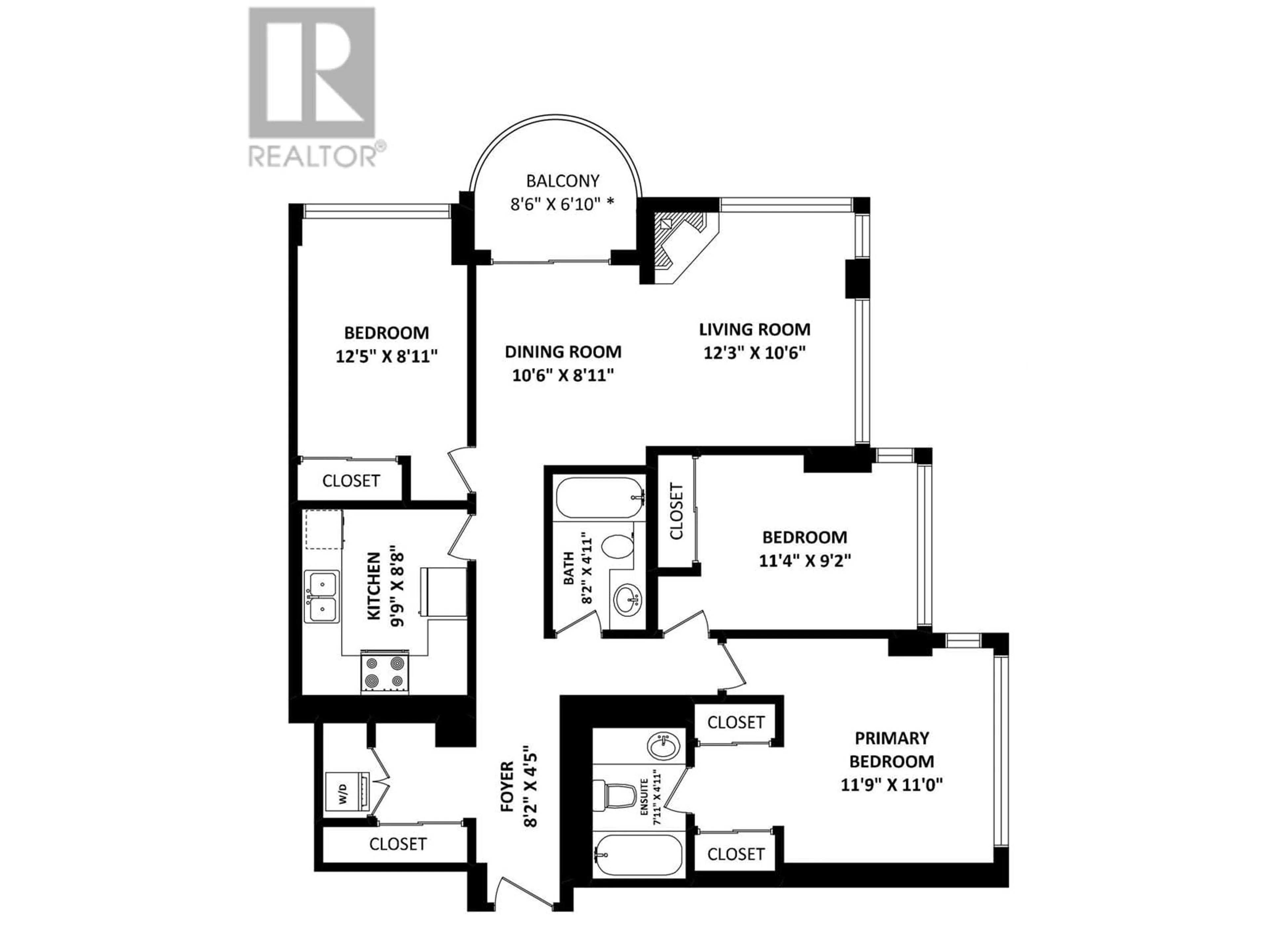 Floor plan for 505 - 9603 MANCHESTER DRIVE, Burnaby British Columbia V3N4Y7