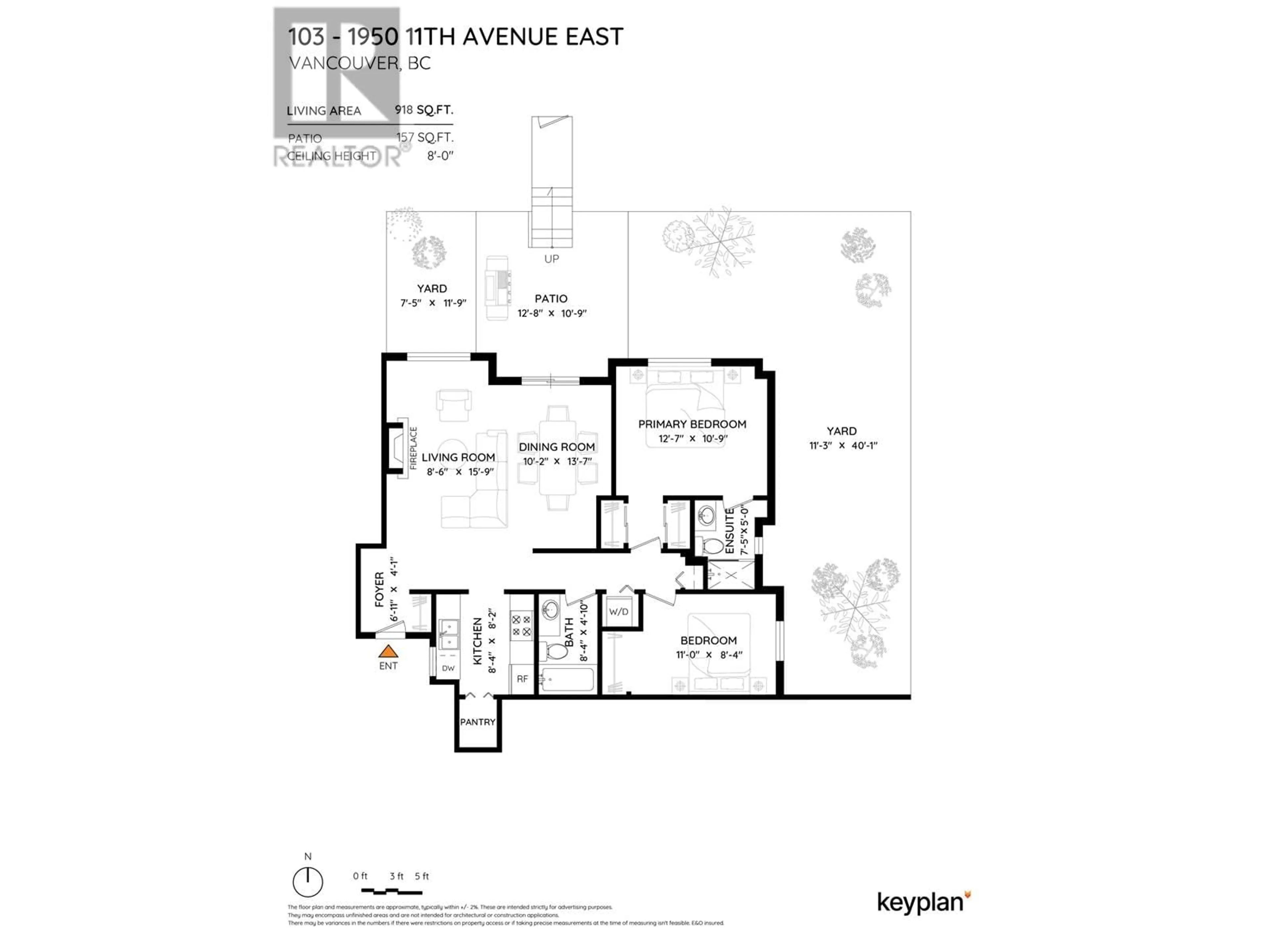 Floor plan for 103 - 1950 11TH AVENUE, Vancouver British Columbia V5N1Z2