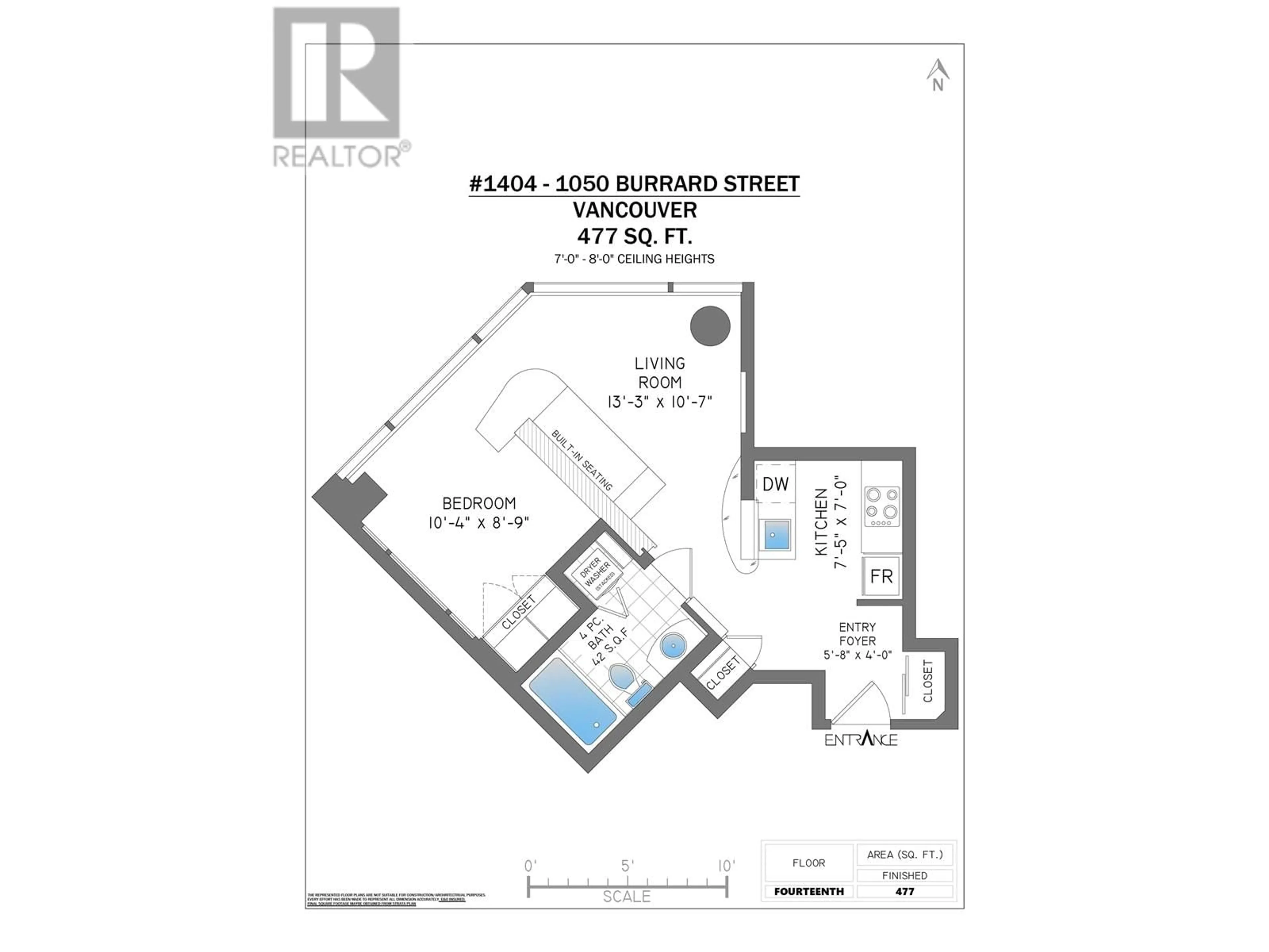 Floor plan for 1404 - 1050 BURRARD STREET, Vancouver British Columbia V6Z2S3
