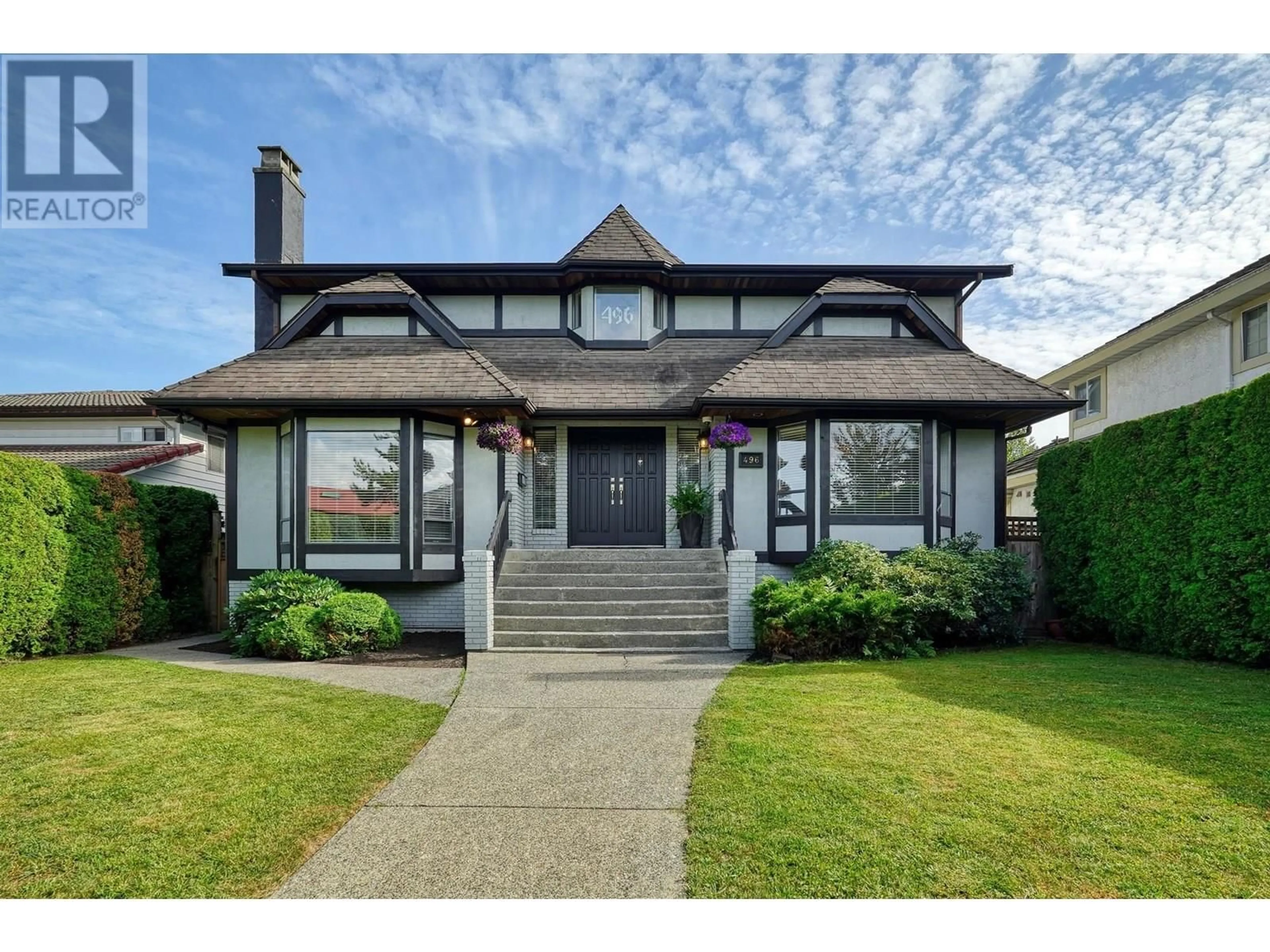 Home with brick exterior material, street for 496 GLENBROOK DRIVE, New Westminster British Columbia V3L5K1