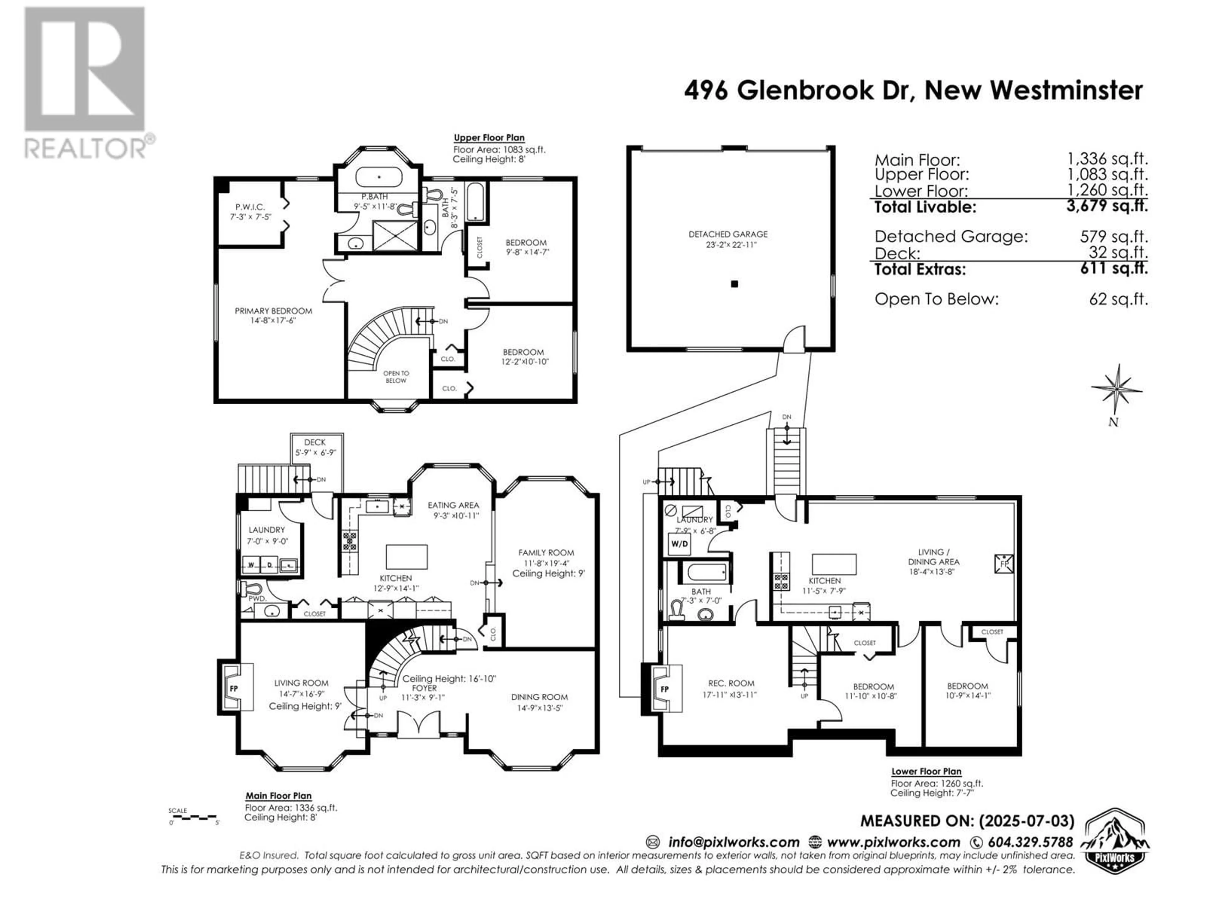 Floor plan for 496 GLENBROOK DRIVE, New Westminster British Columbia V3L5K1