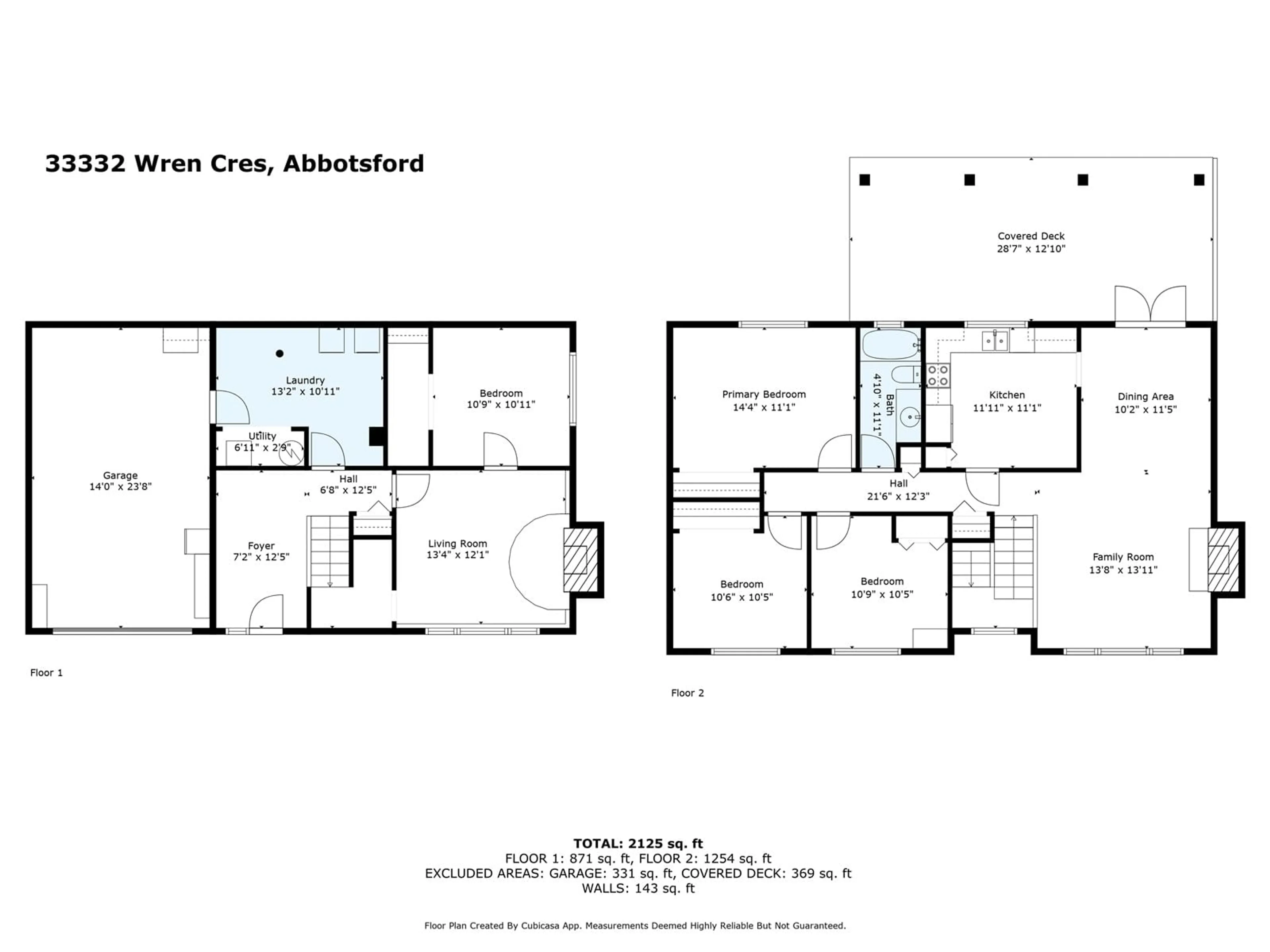 Floor plan for 33332 WREN, Abbotsford British Columbia V2S5W1