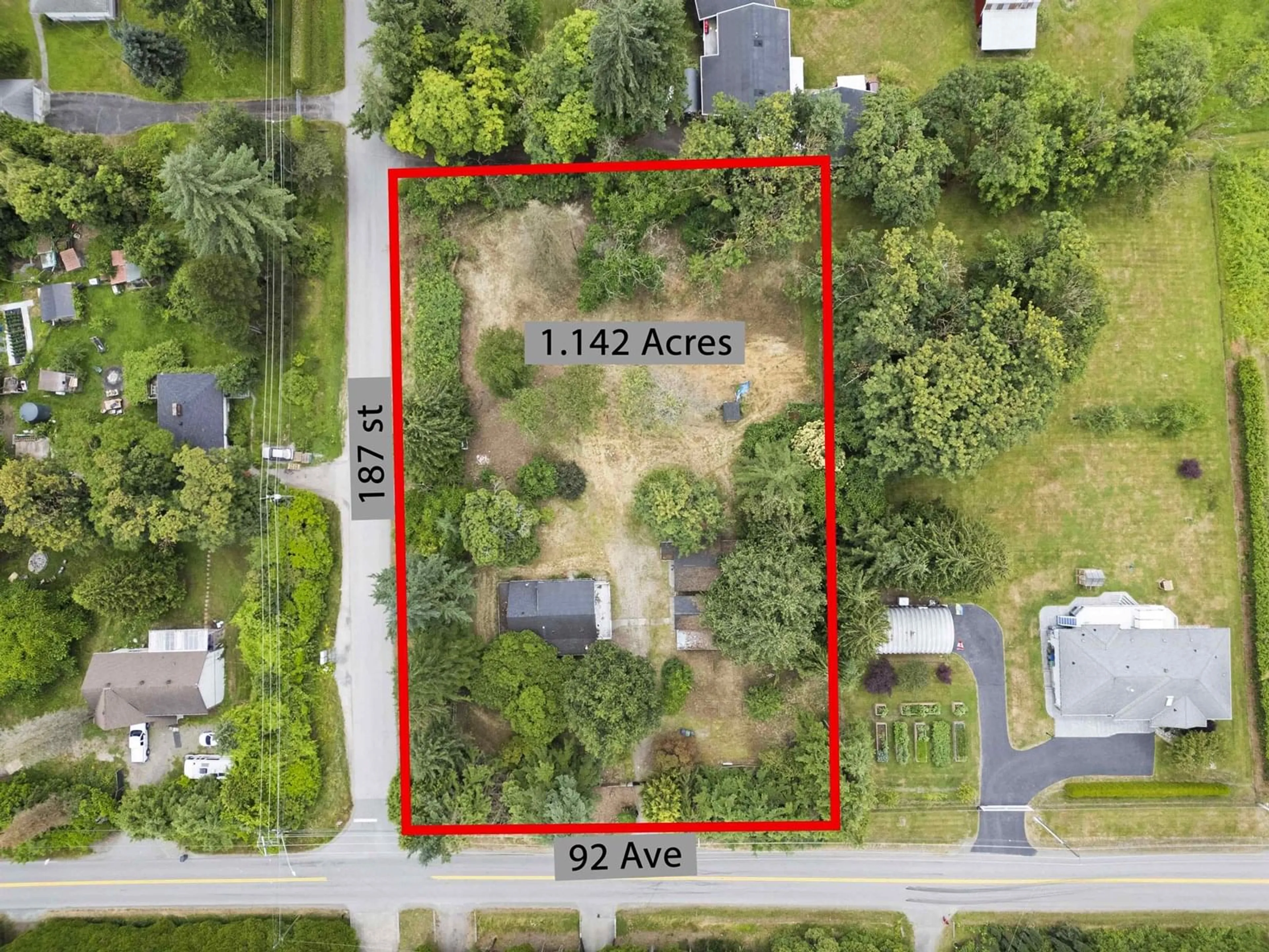 A pic from outside/outdoor area/front of a property/back of a property/a pic from drone, street for 9185 187, Surrey British Columbia V4N3N5