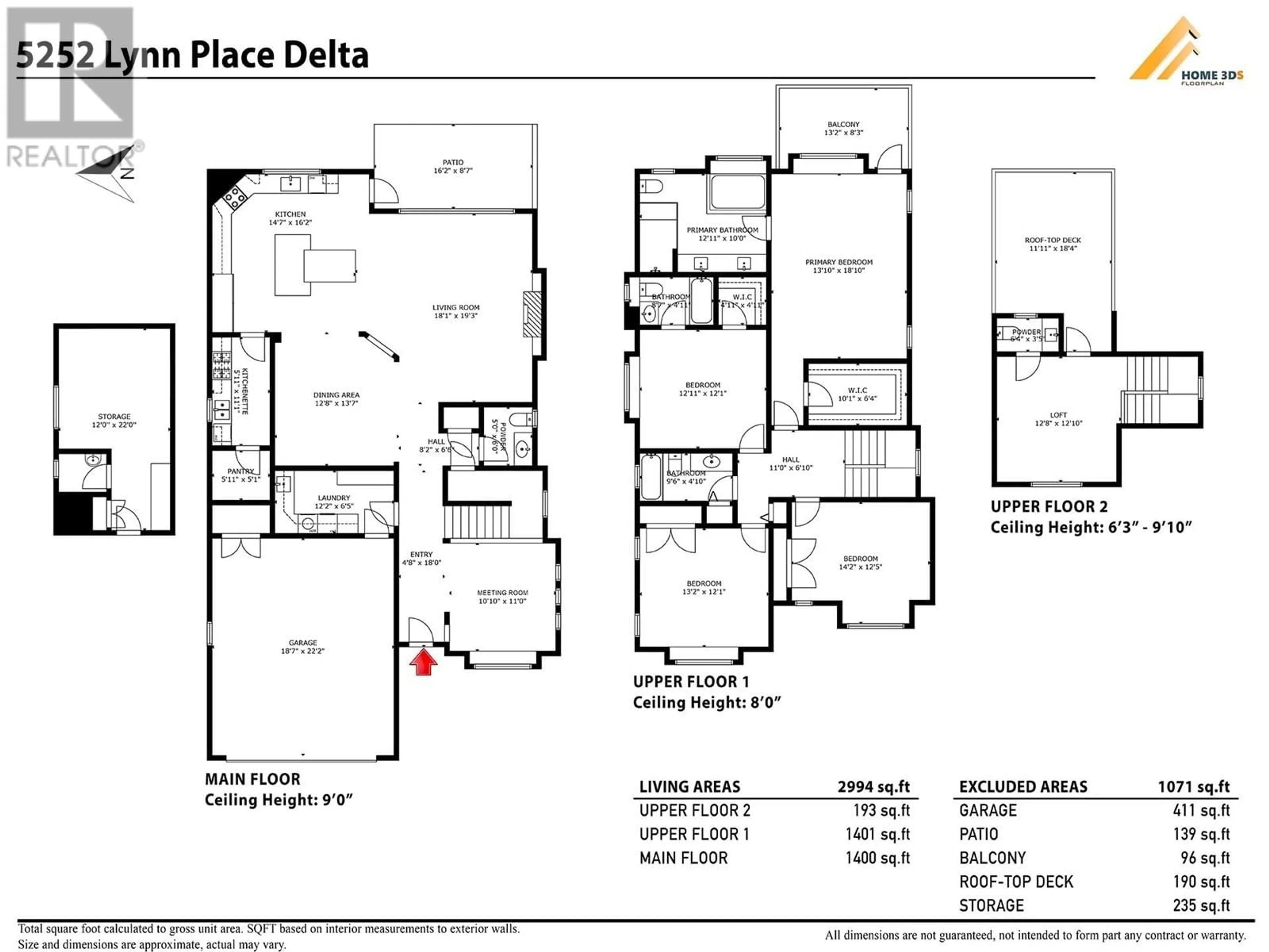 Floor plan for 5252 LYNN PLACE, Delta British Columbia V4K1E8
