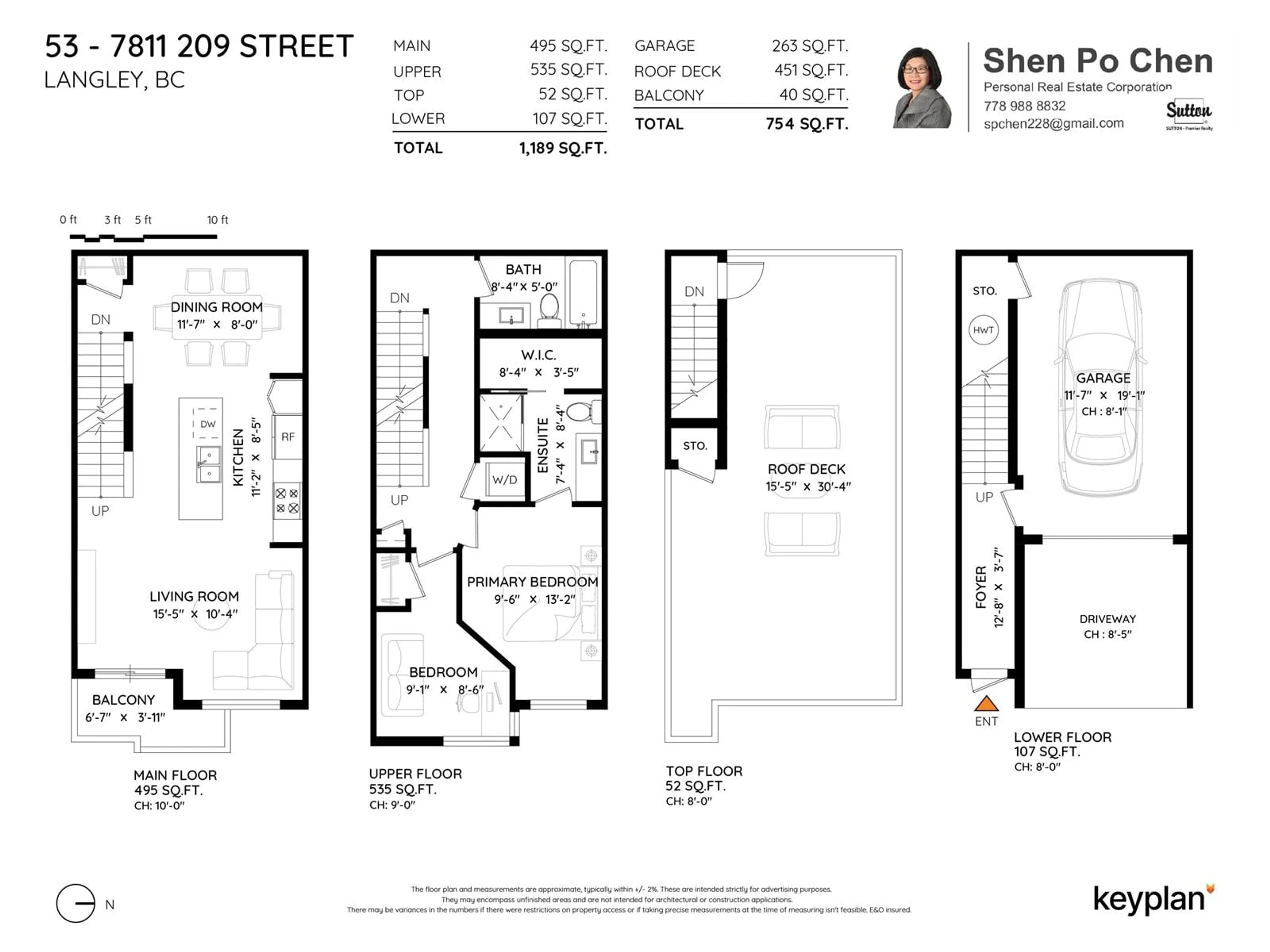 Floor plan for 53 - 7811 209, Langley British Columbia V2Y0P2