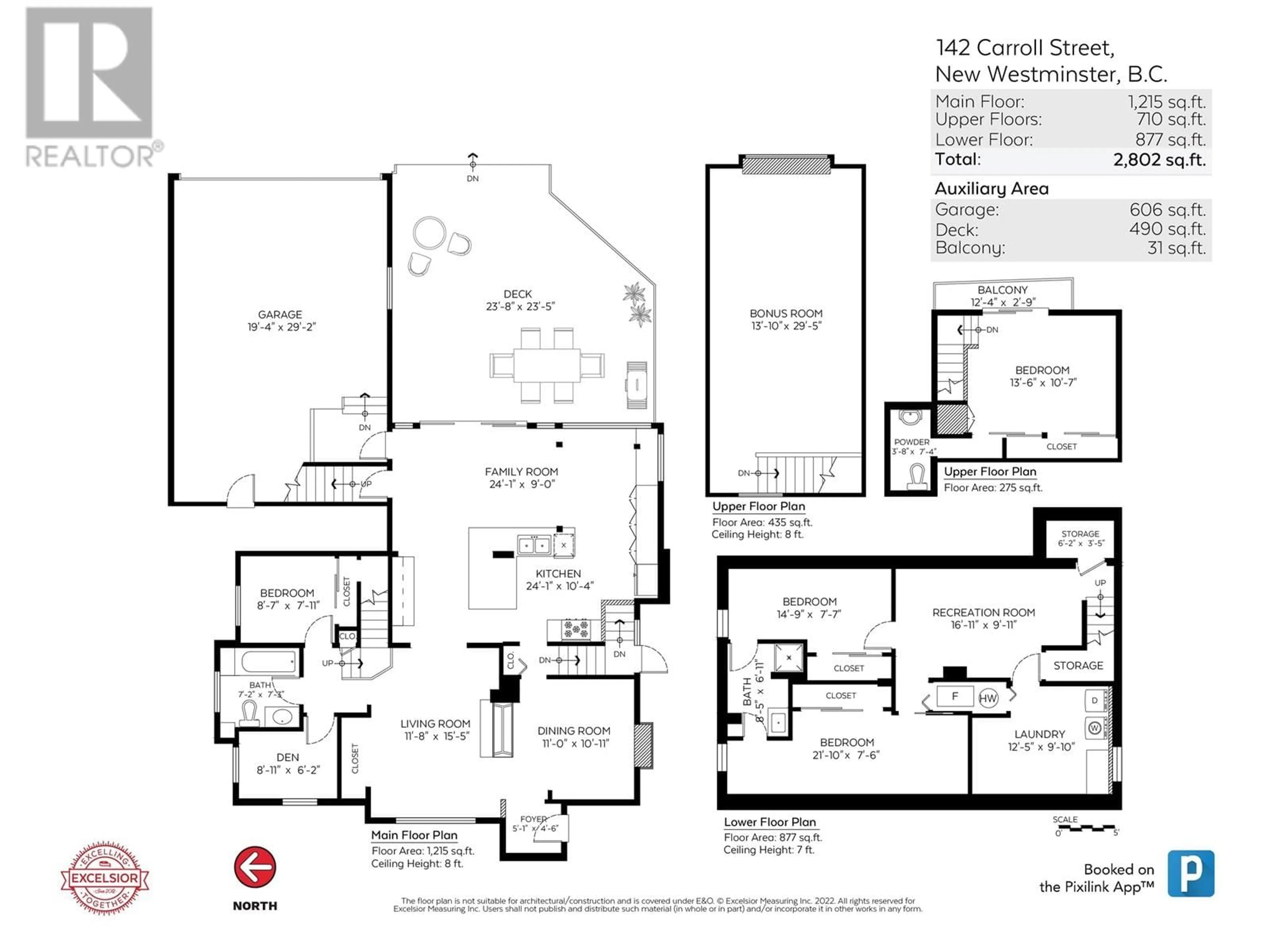 Floor plan for 142 CARROLL STREET, New Westminster British Columbia V3L4E4