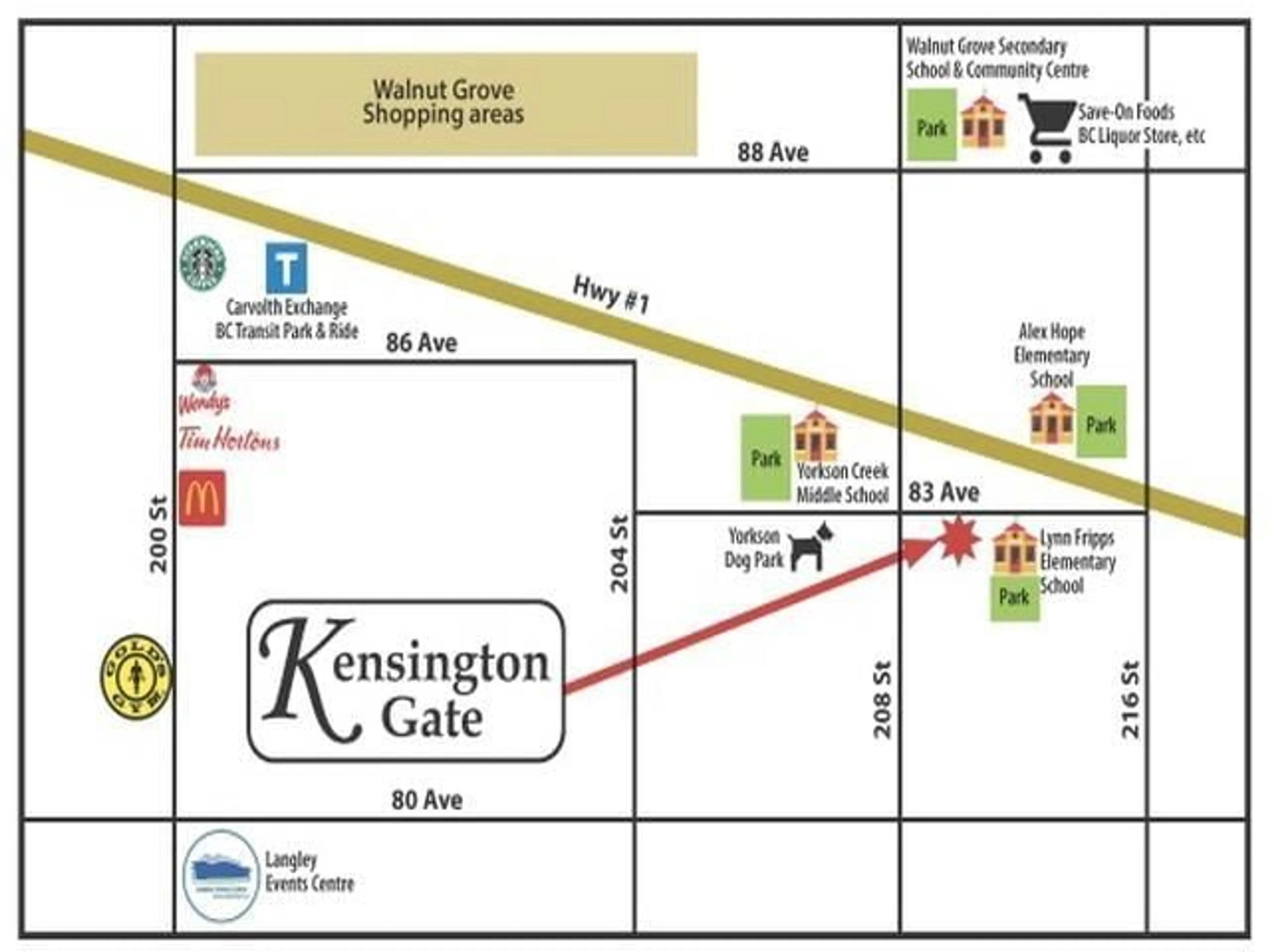 Picture of a map for 1 - 20958 83, Langley British Columbia V0V0V0