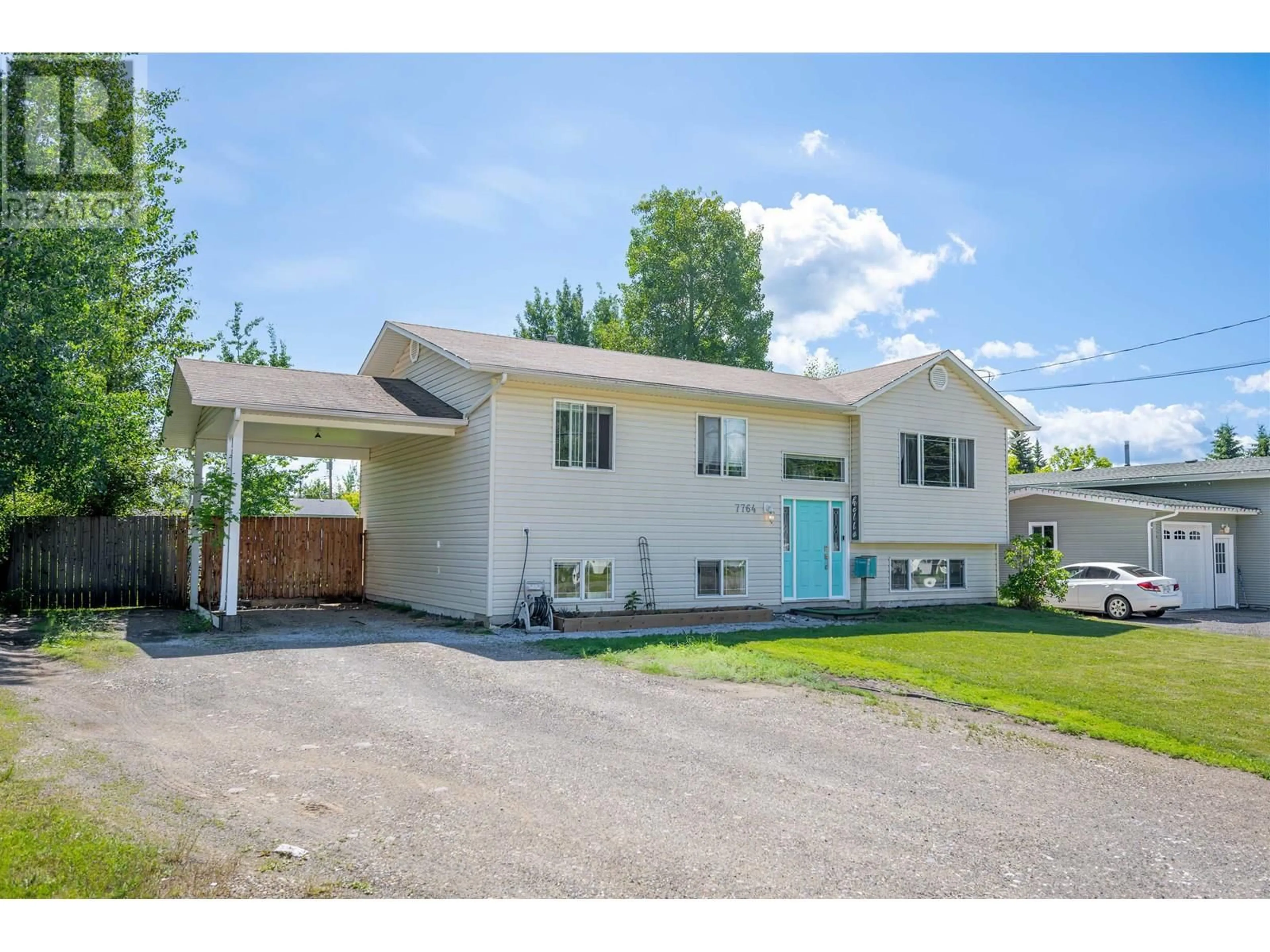Home with vinyl exterior material, street for 7764 DOW ROAD, Prince George British Columbia V2N5N4