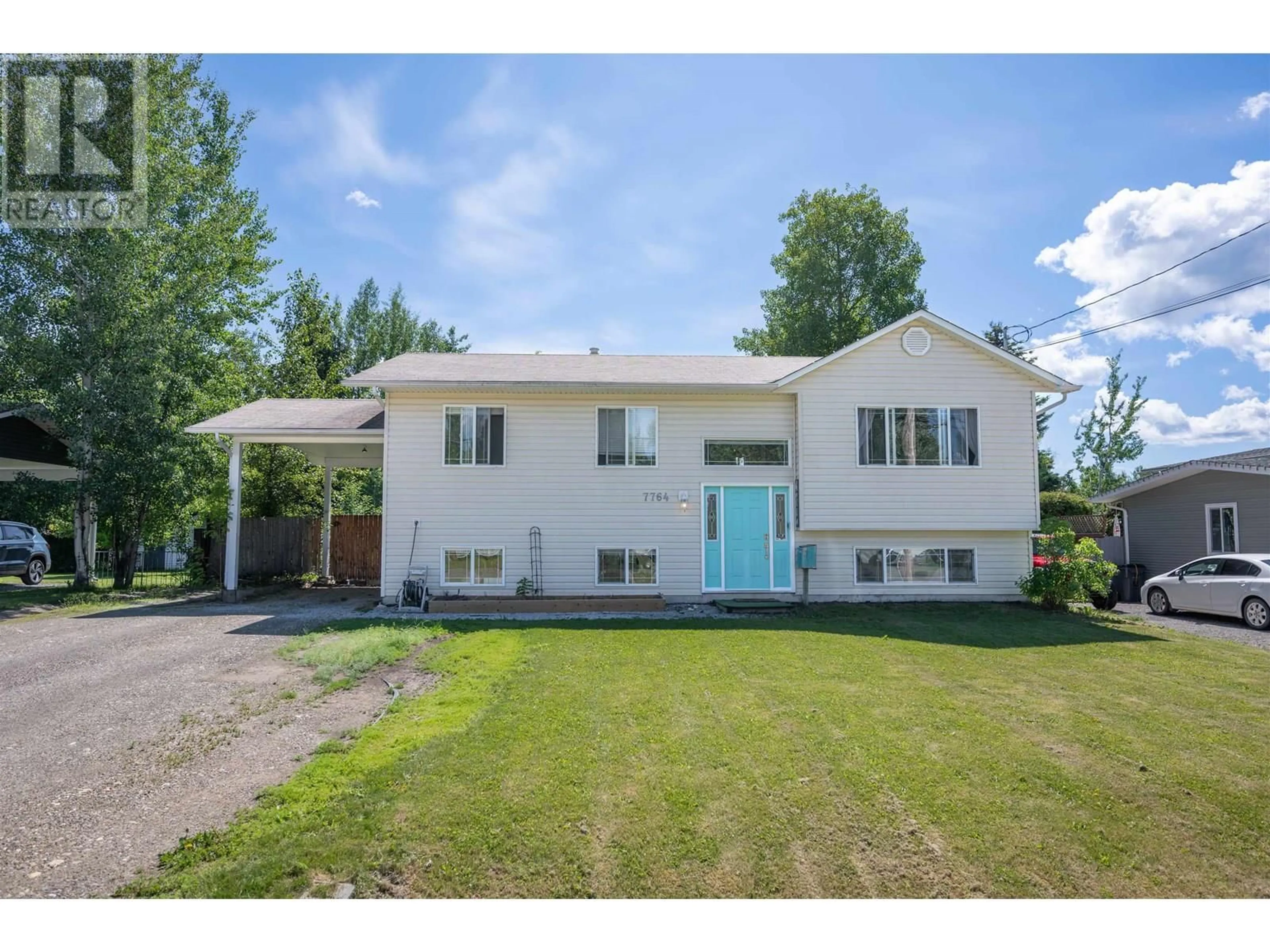 Home with vinyl exterior material, street for 7764 DOW ROAD, Prince George British Columbia V2N5N4