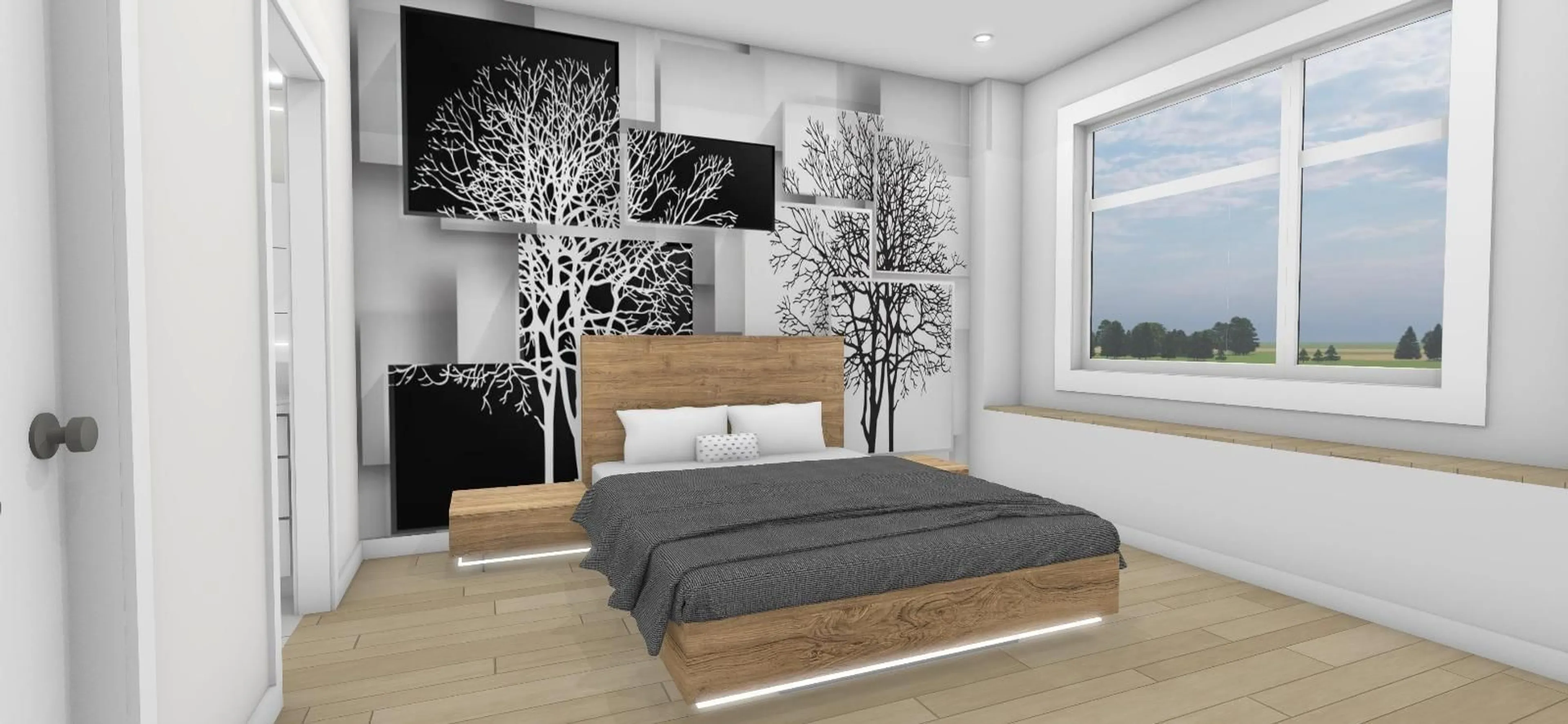 Bedroom with bed, wood/laminate floor for 104 - 8883 KING GEORGE, Surrey British Columbia V3V6K9