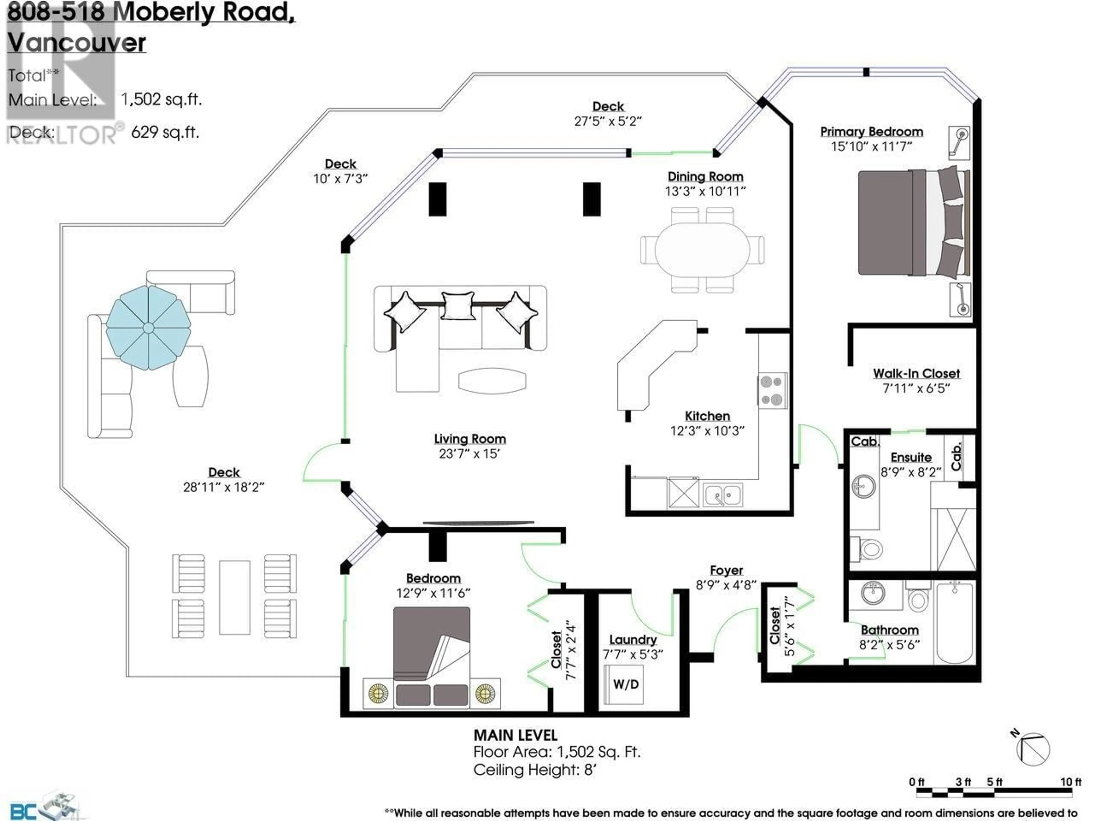 Floor plan for 808 - 518 MOBERLY ROAD, Vancouver British Columbia V5Z4G3