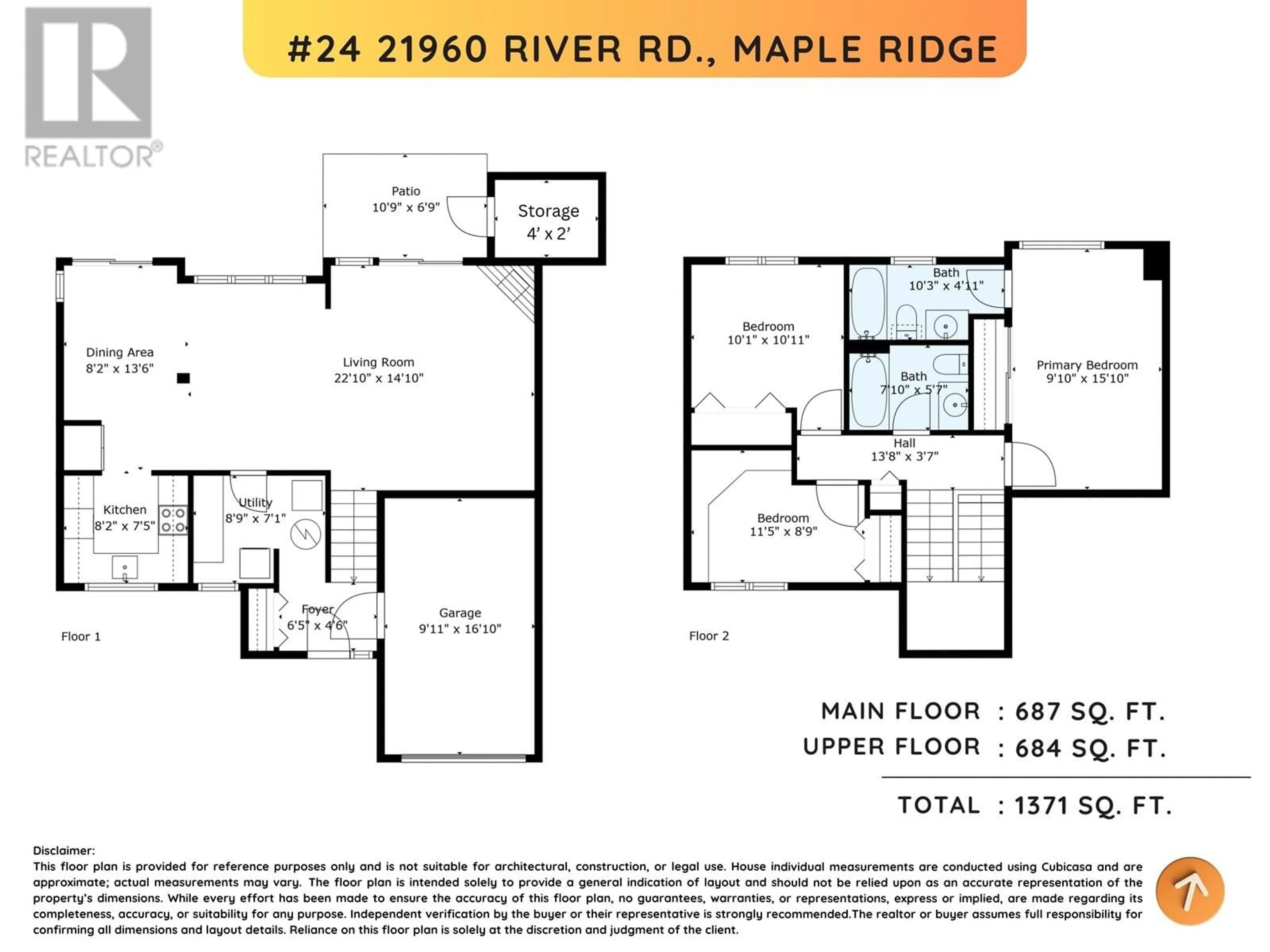 Floor plan for 24 - 21960 RIVER ROAD, Maple Ridge British Columbia V2X2C3