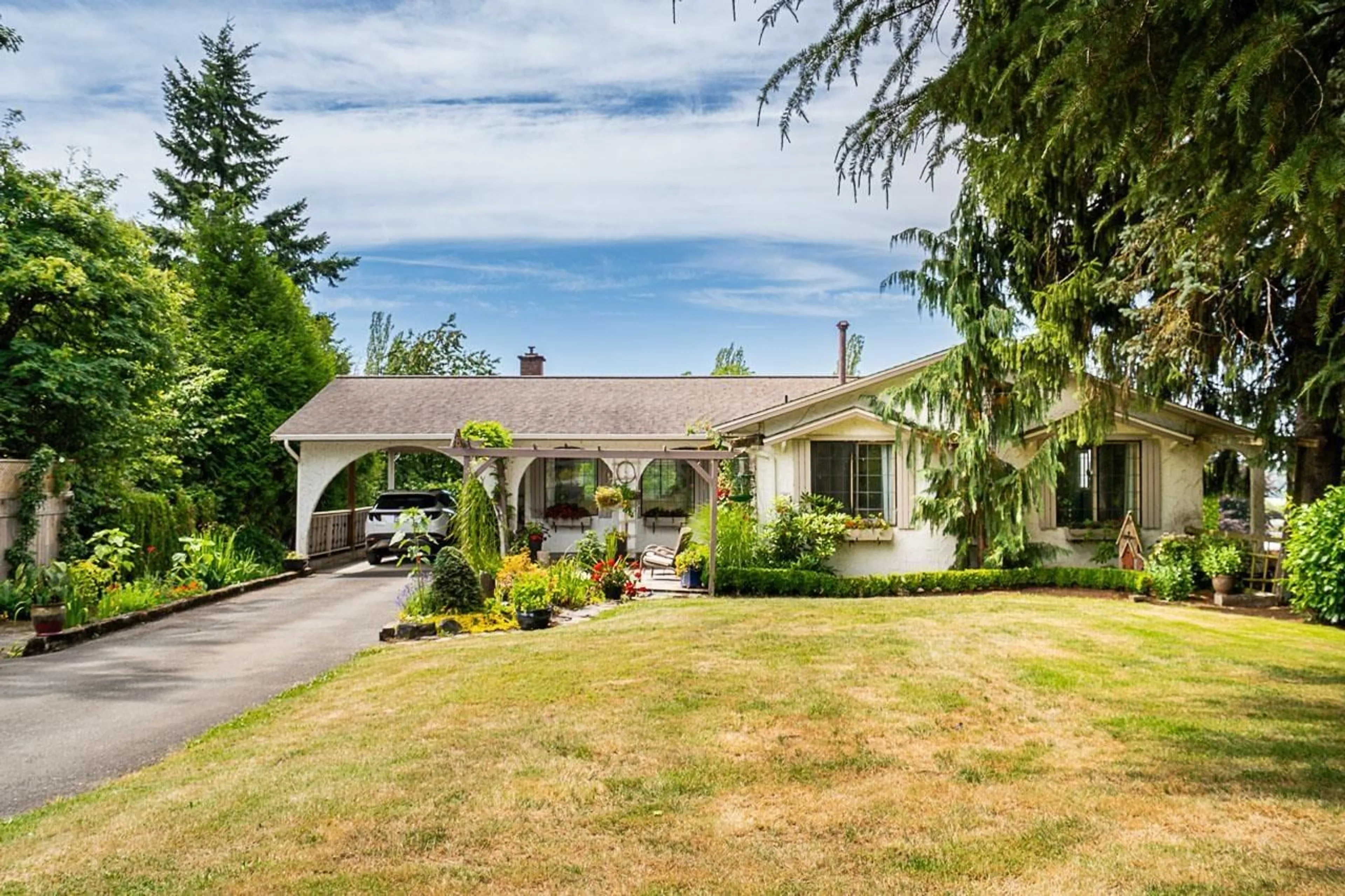 A pic from outside/outdoor area/front of a property/back of a property/a pic from drone, street for 7485 185, Surrey British Columbia V4N6C2
