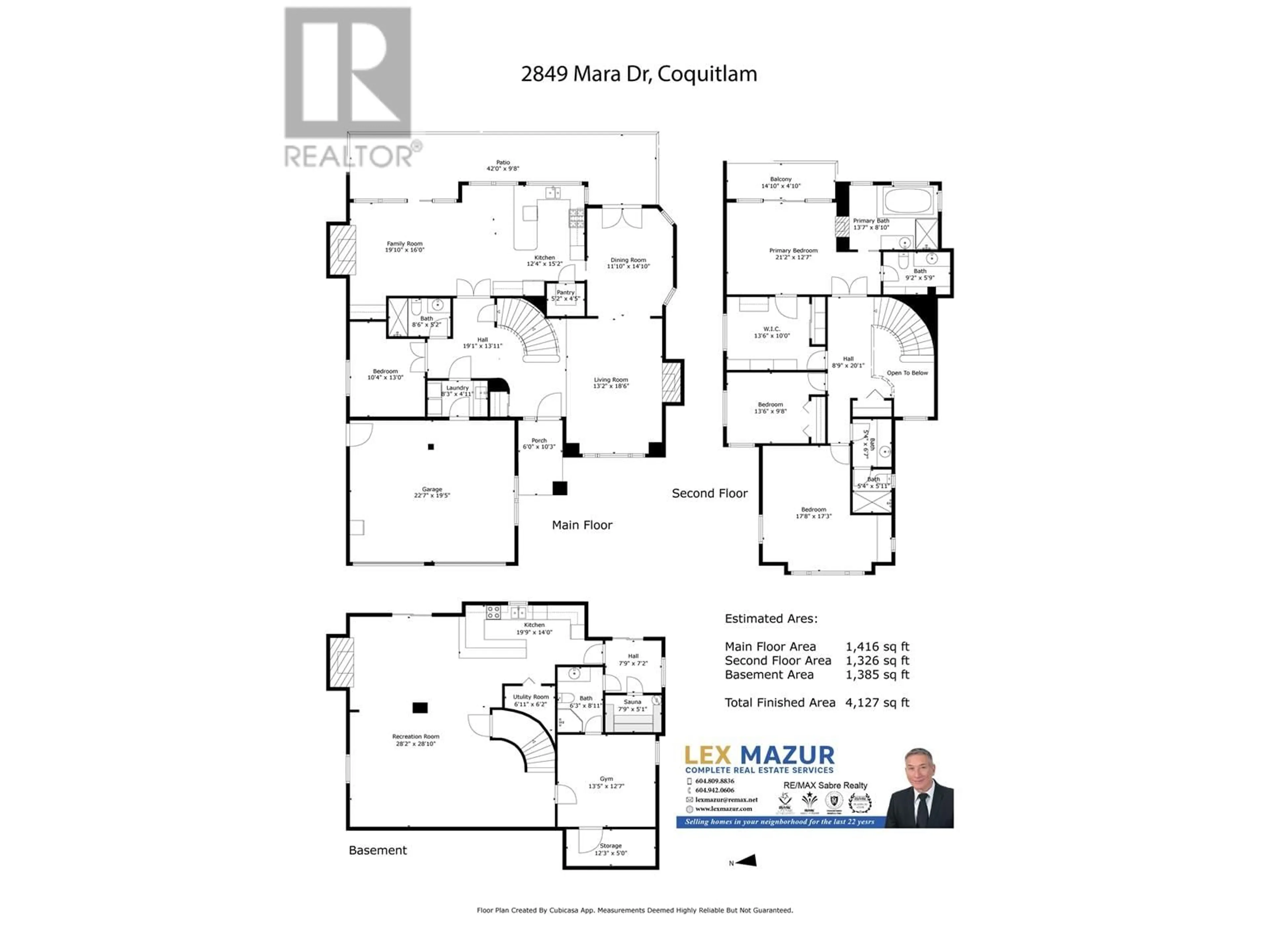 Floor plan for 2849 MARA DRIVE, Coquitlam British Columbia V3C5L3