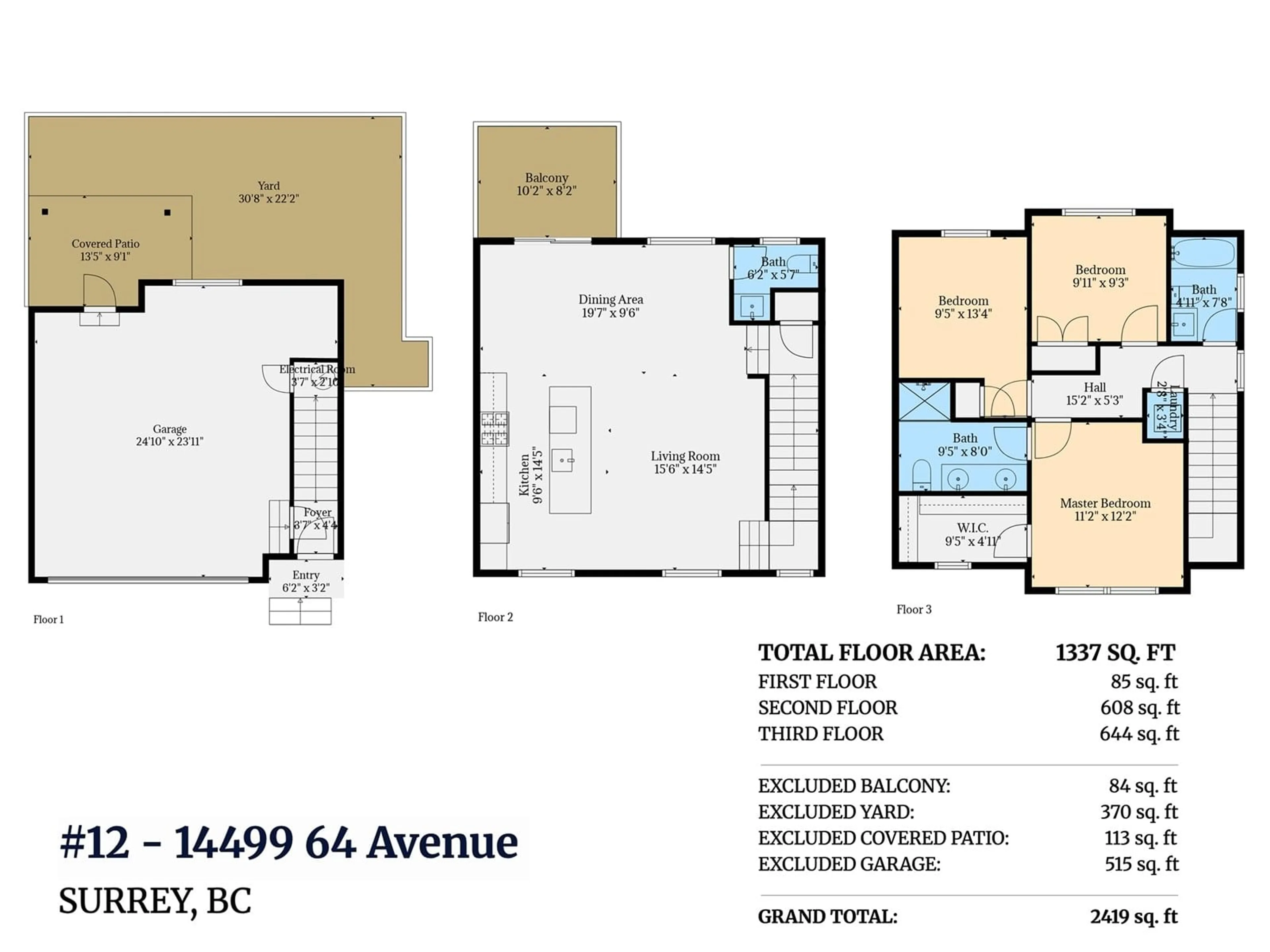 Floor plan for 12 - 14499 64, Surrey British Columbia V3S1X5