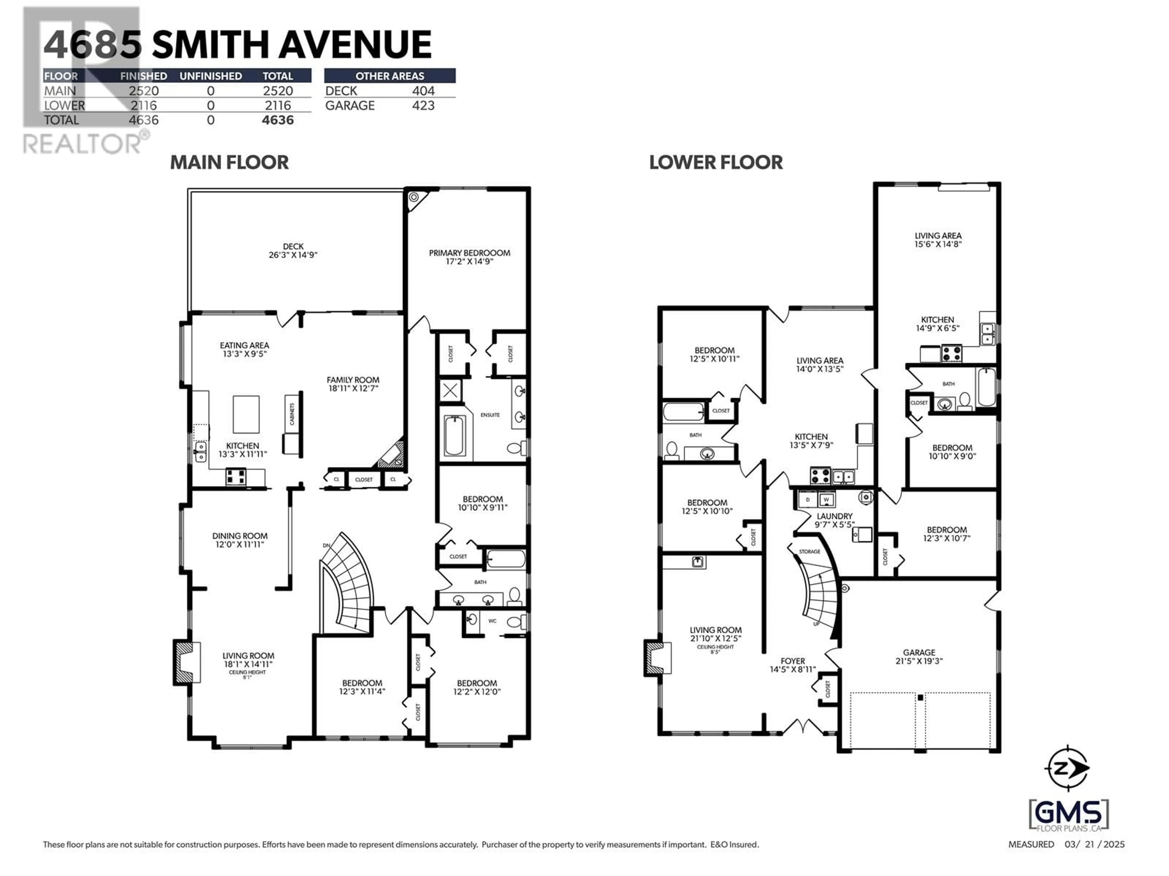 Floor plan for 4685 SMITH AVENUE, Burnaby British Columbia V5G2V9