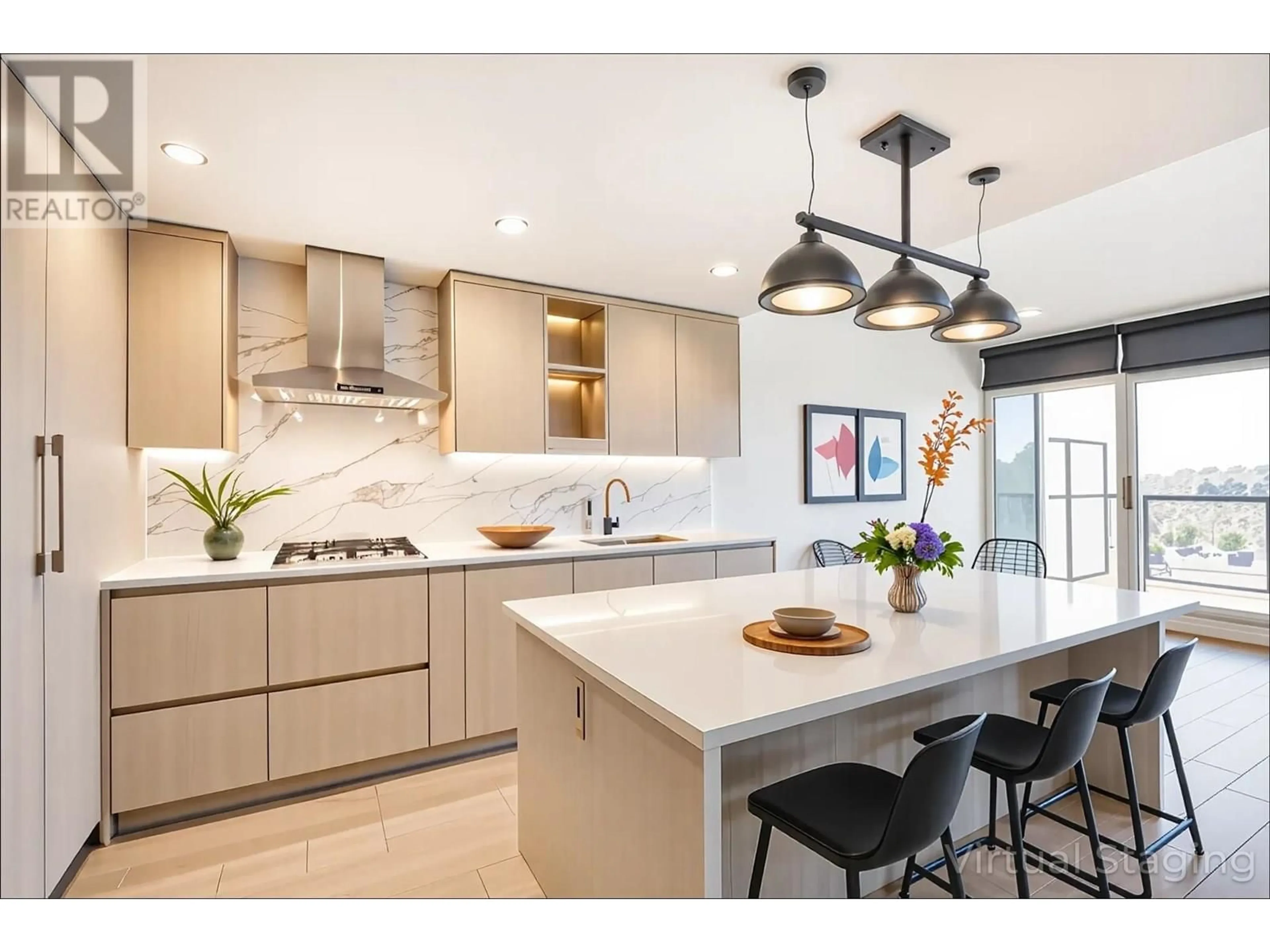 Contemporary kitchen, ceramic/tile floor for 1301 - 4890 LOUGHEED HIGHWAY, Burnaby British Columbia V5C0N2