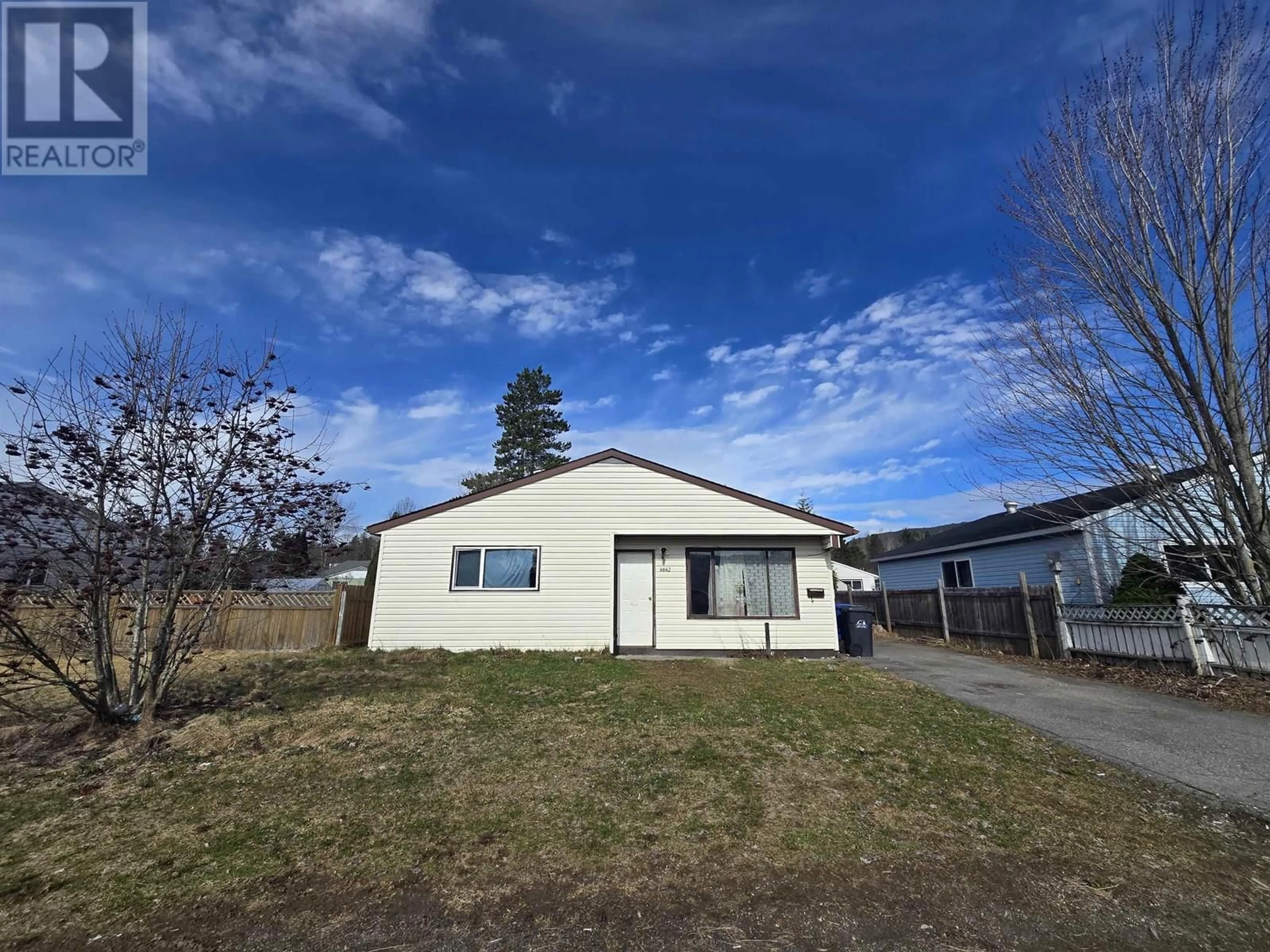 A pic from outside/outdoor area/front of a property/back of a property/a pic from drone, street for 4642 GOULET AVENUE, Terrace British Columbia V8G1B6