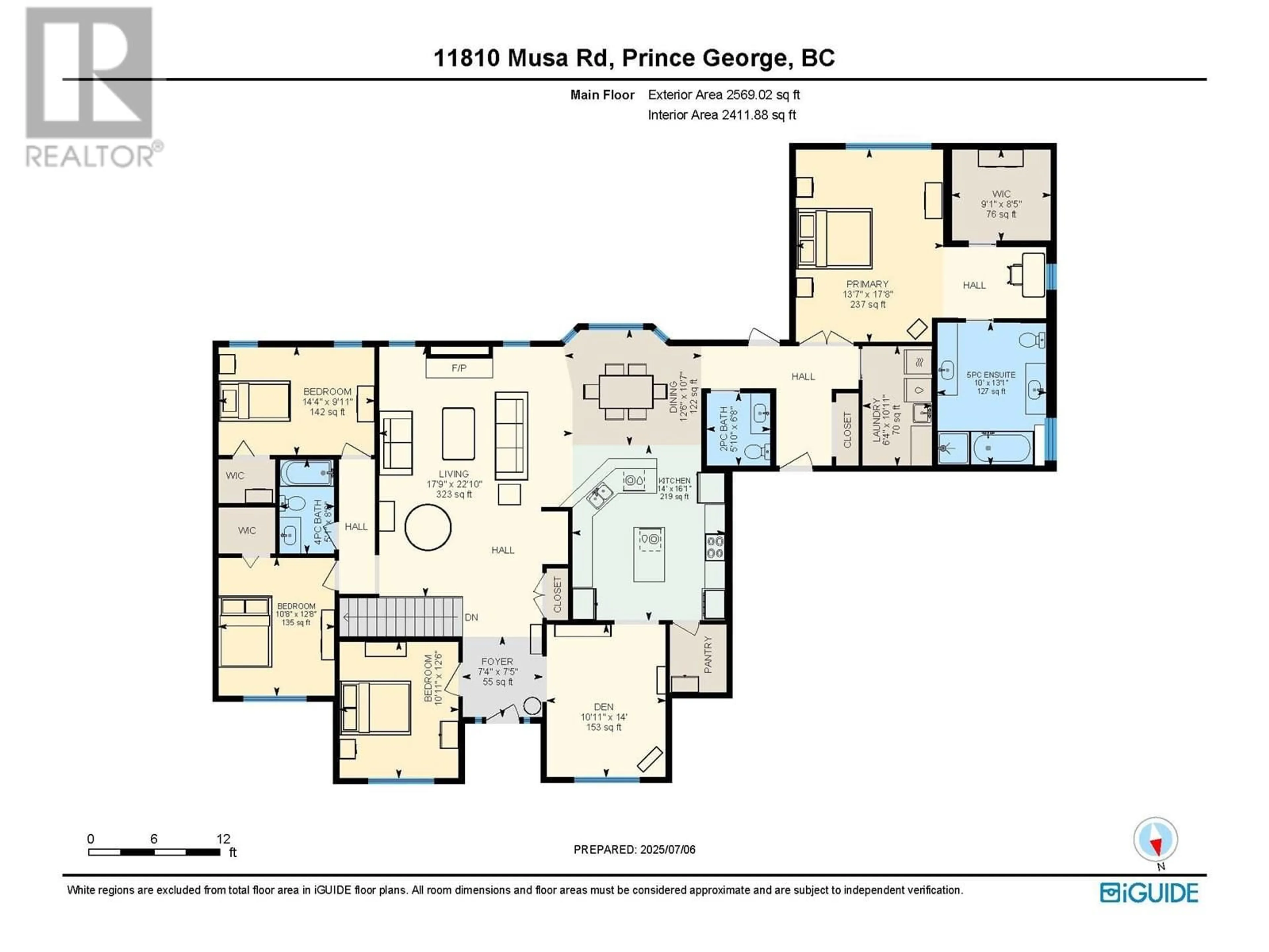 Floor plan for 11810 MUSA ROAD, Prince George British Columbia V2N5B9