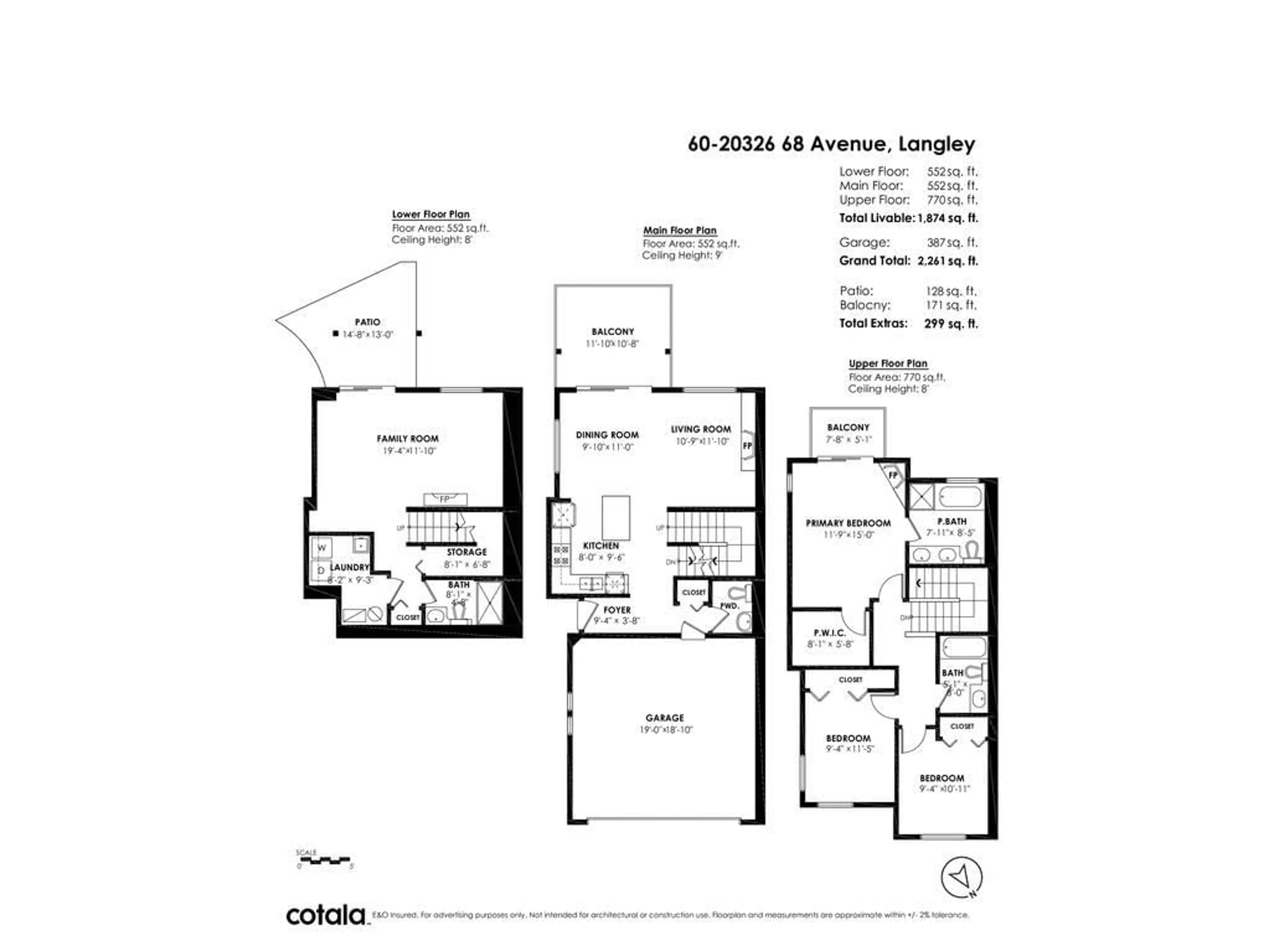 Floor plan for 60 - 20326 68, Langley British Columbia V2Y0E3