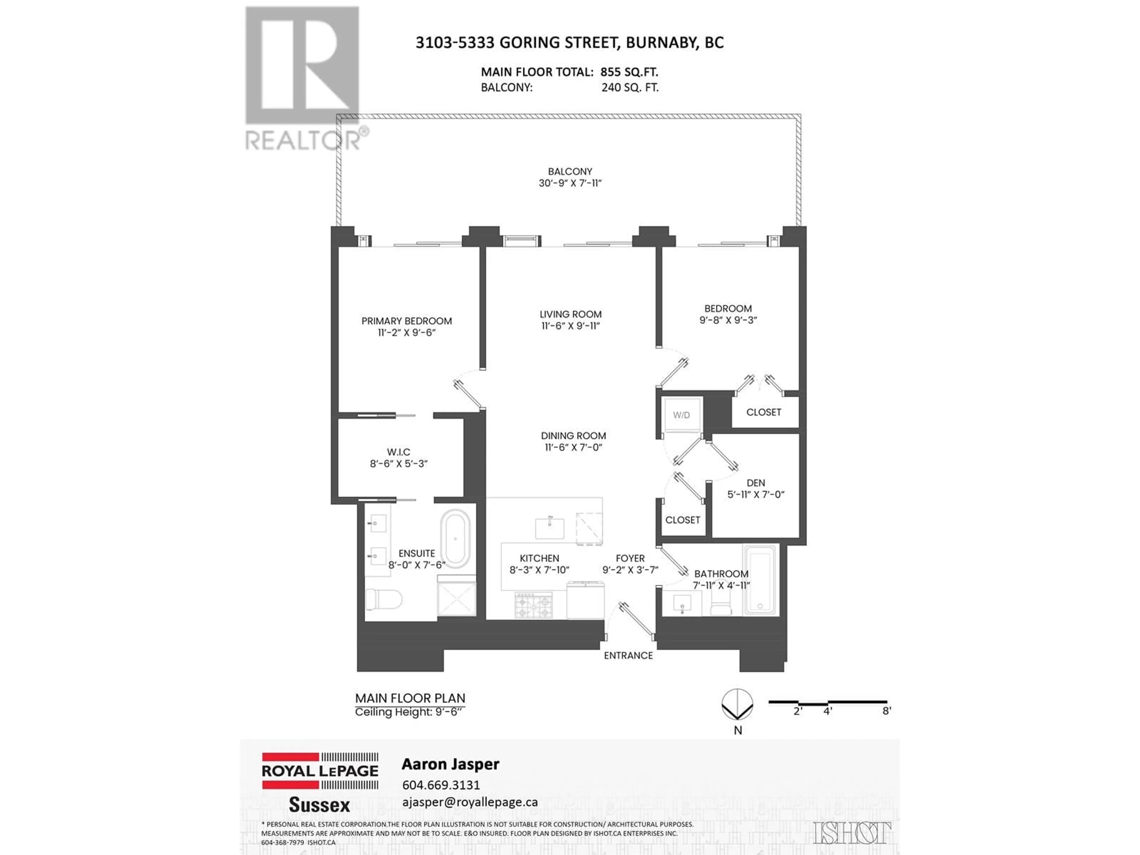 Floor plan for 3103 - 5333 GORING STREET, Burnaby British Columbia V5B0B6