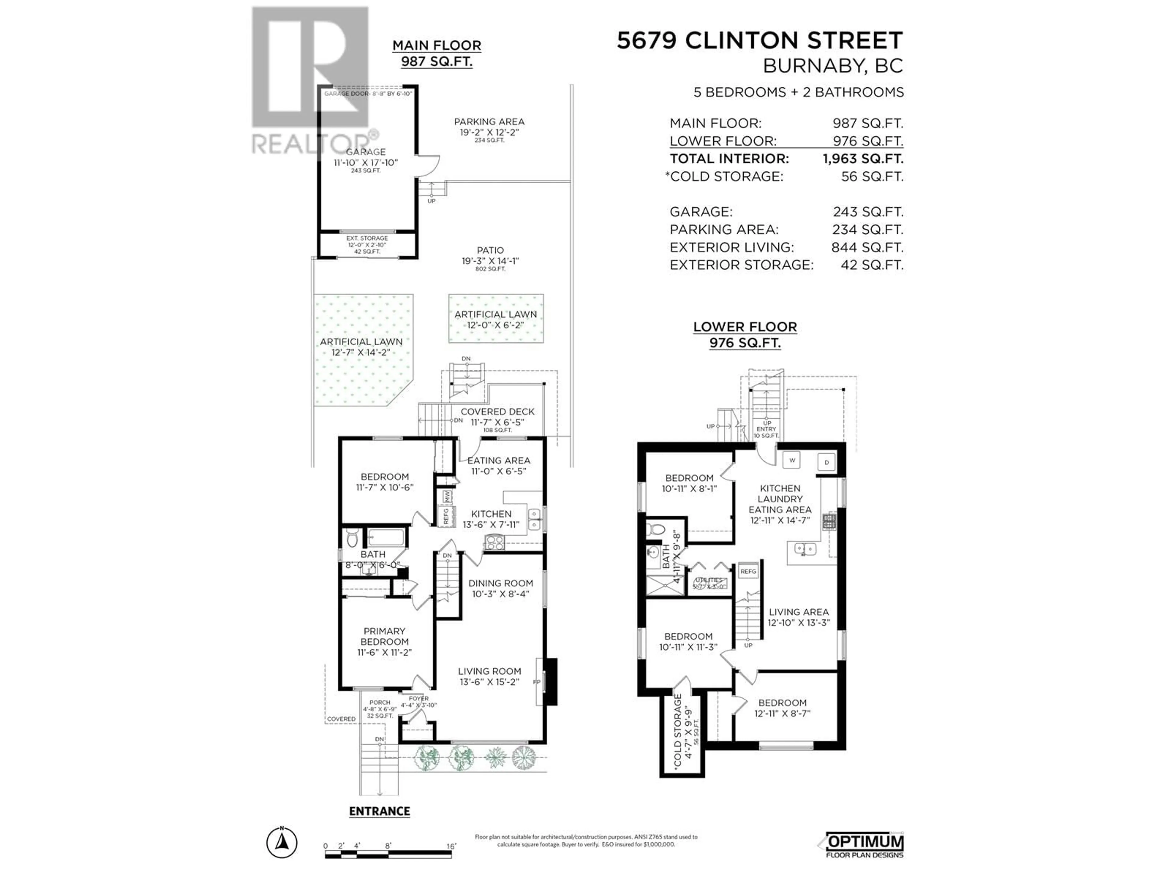 Floor plan for 5679 CLINTON STREET, Burnaby British Columbia V5J2M2