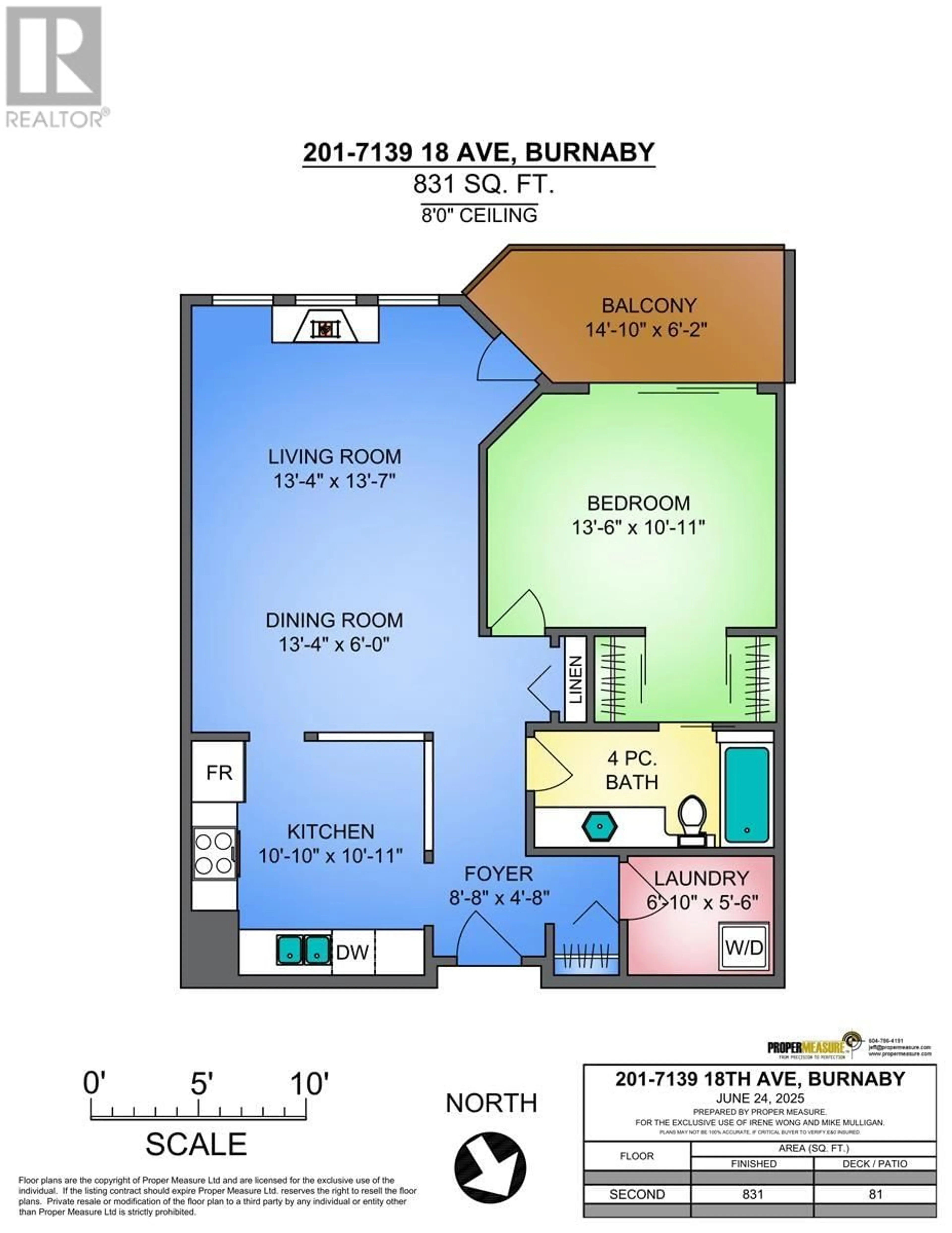 Floor plan for 201 - 7139 18TH AVENUE, Burnaby British Columbia V3N4Z3
