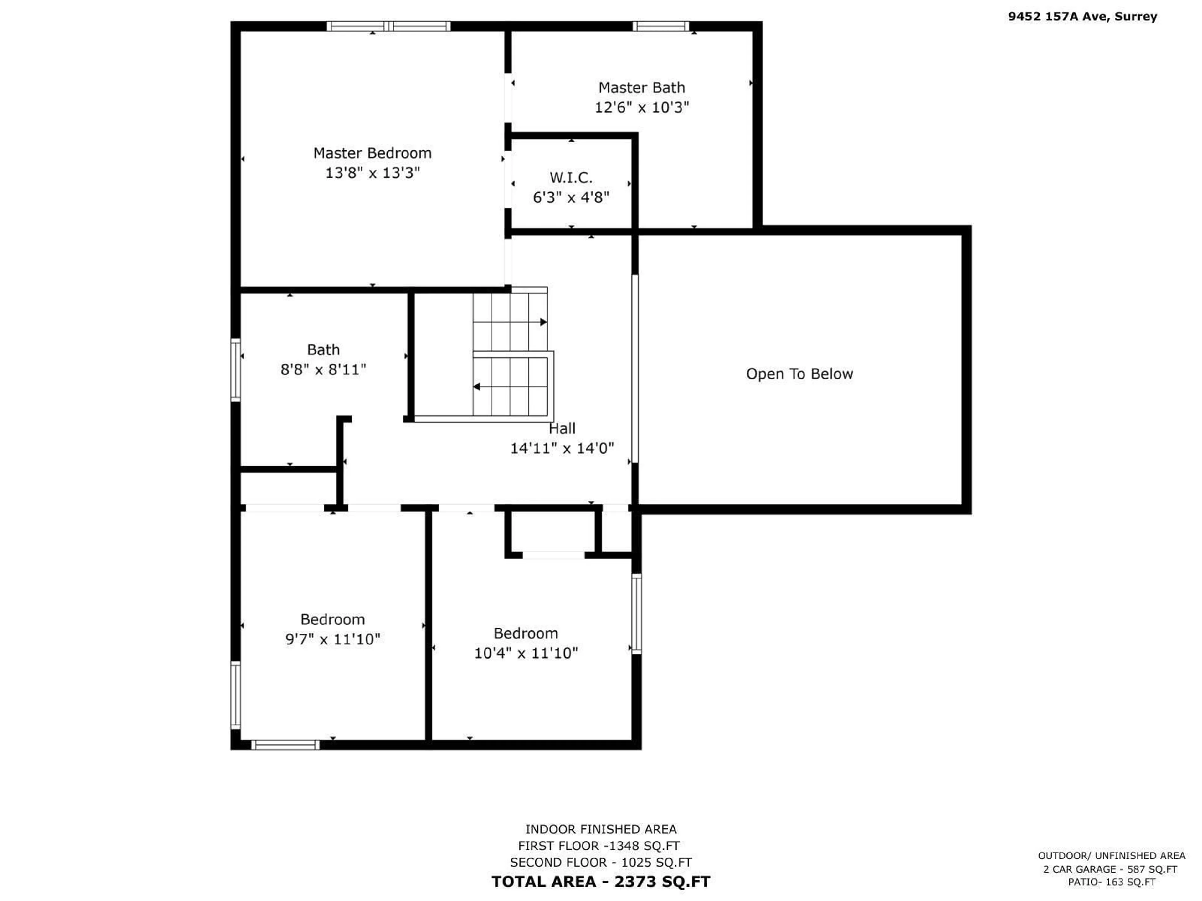 Floor plan for 9452 157A, Surrey British Columbia V4N3B6