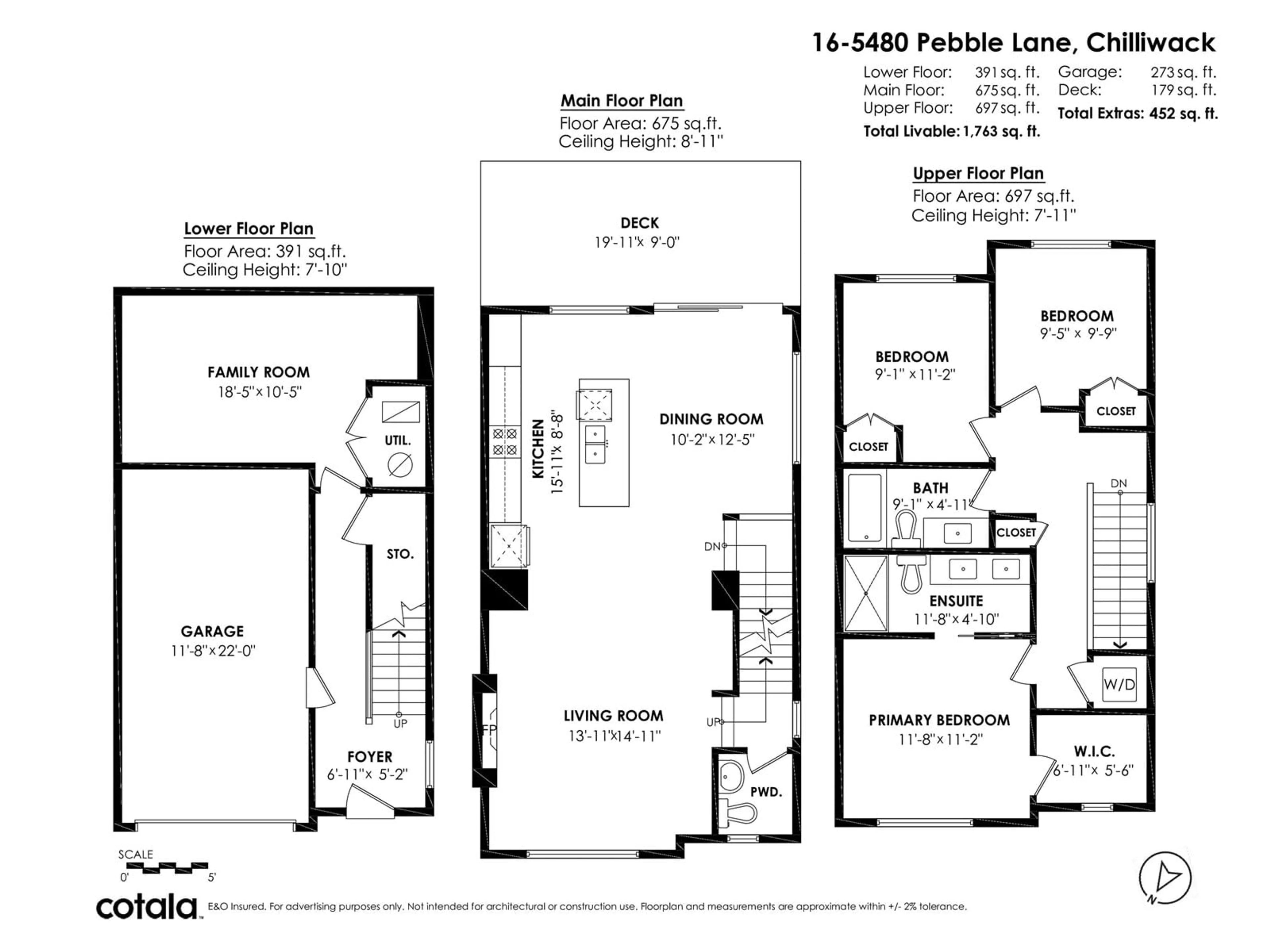 Floor plan for 16 - 5480 PEBBLE LANE, Chilliwack British Columbia V2R6B8