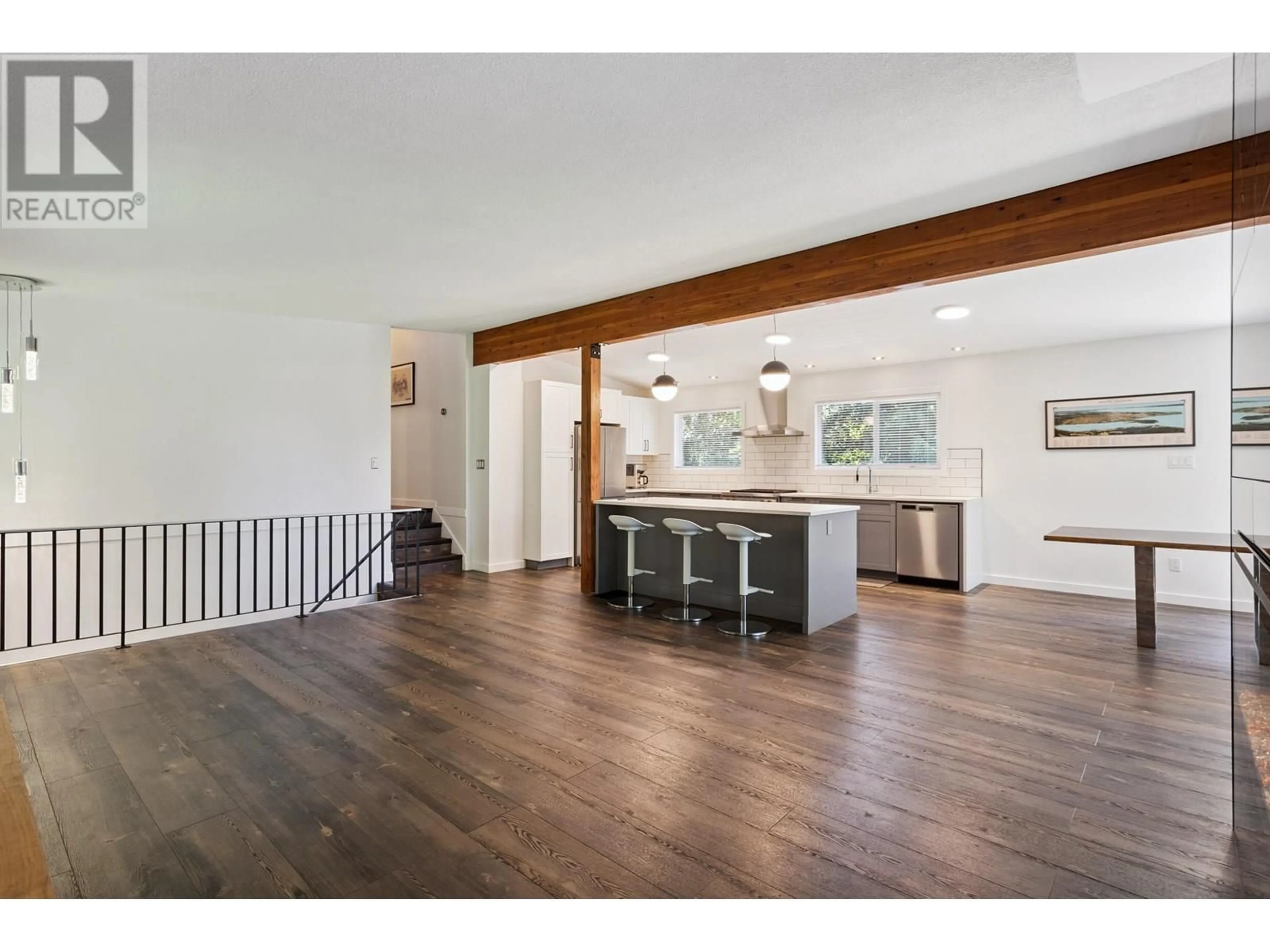 Open concept kitchen, wood/laminate floor for 3434 ST. GEORGES AVENUE, North Vancouver British Columbia V7N1V8