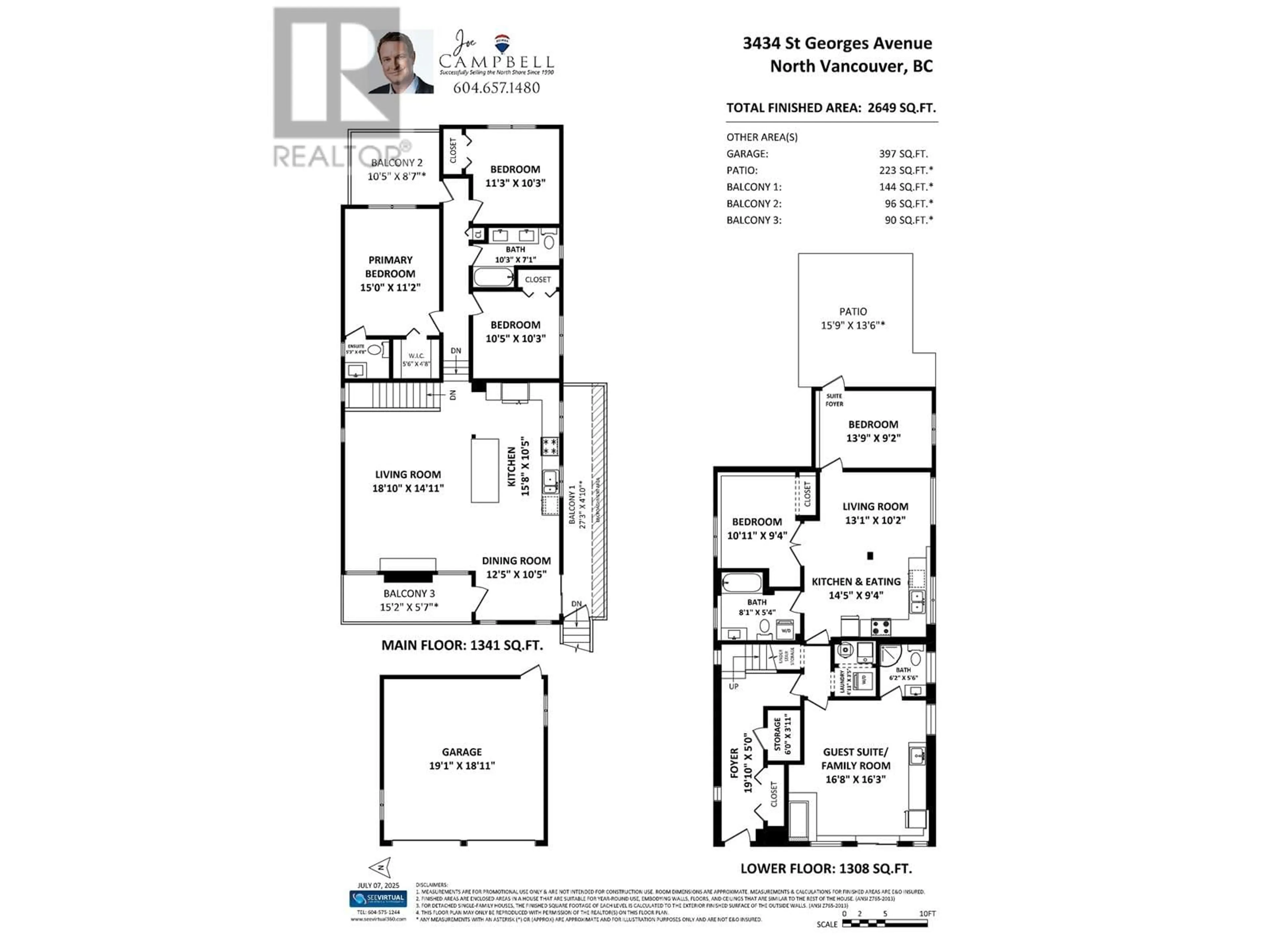 Floor plan for 3434 ST. GEORGES AVENUE, North Vancouver British Columbia V7N1V8