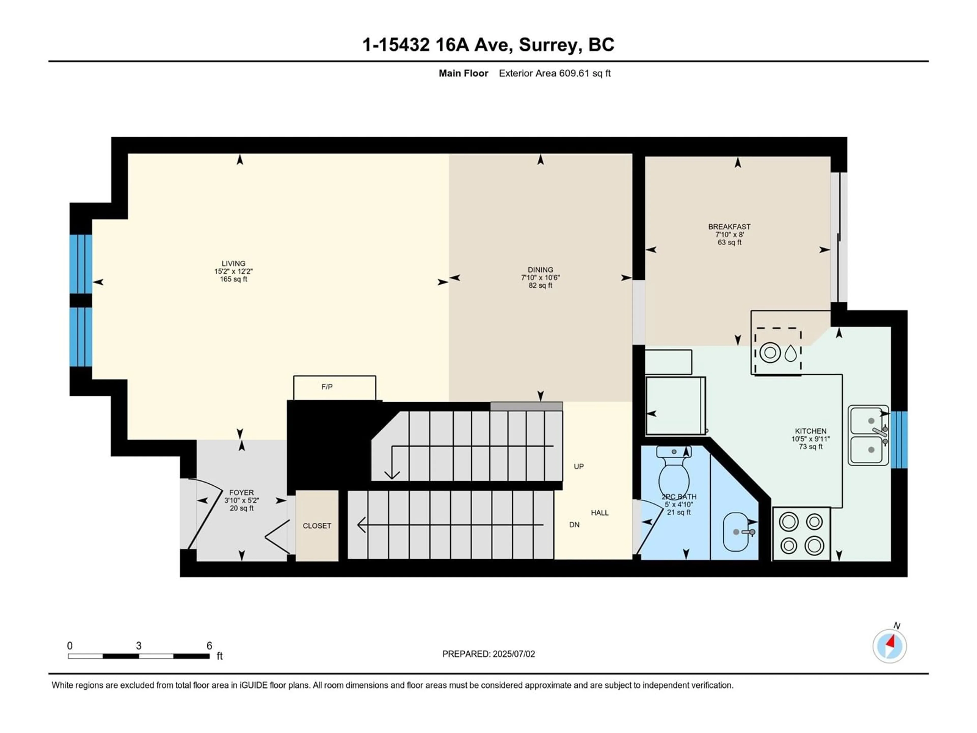 Floor plan for 1 - 15432 16A, Surrey British Columbia V4A1T3