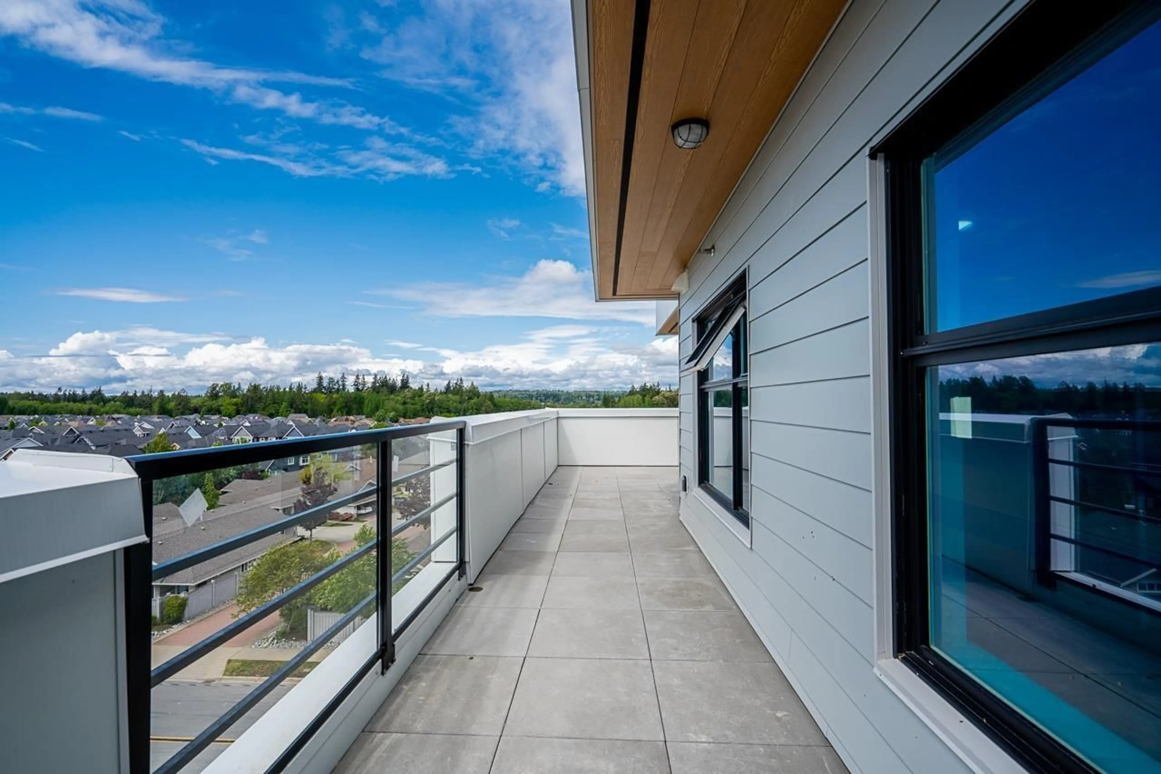 Balcony in the apartment, city buildings view from balcony for 213 - 163 175A, Surrey British Columbia V0V0V0