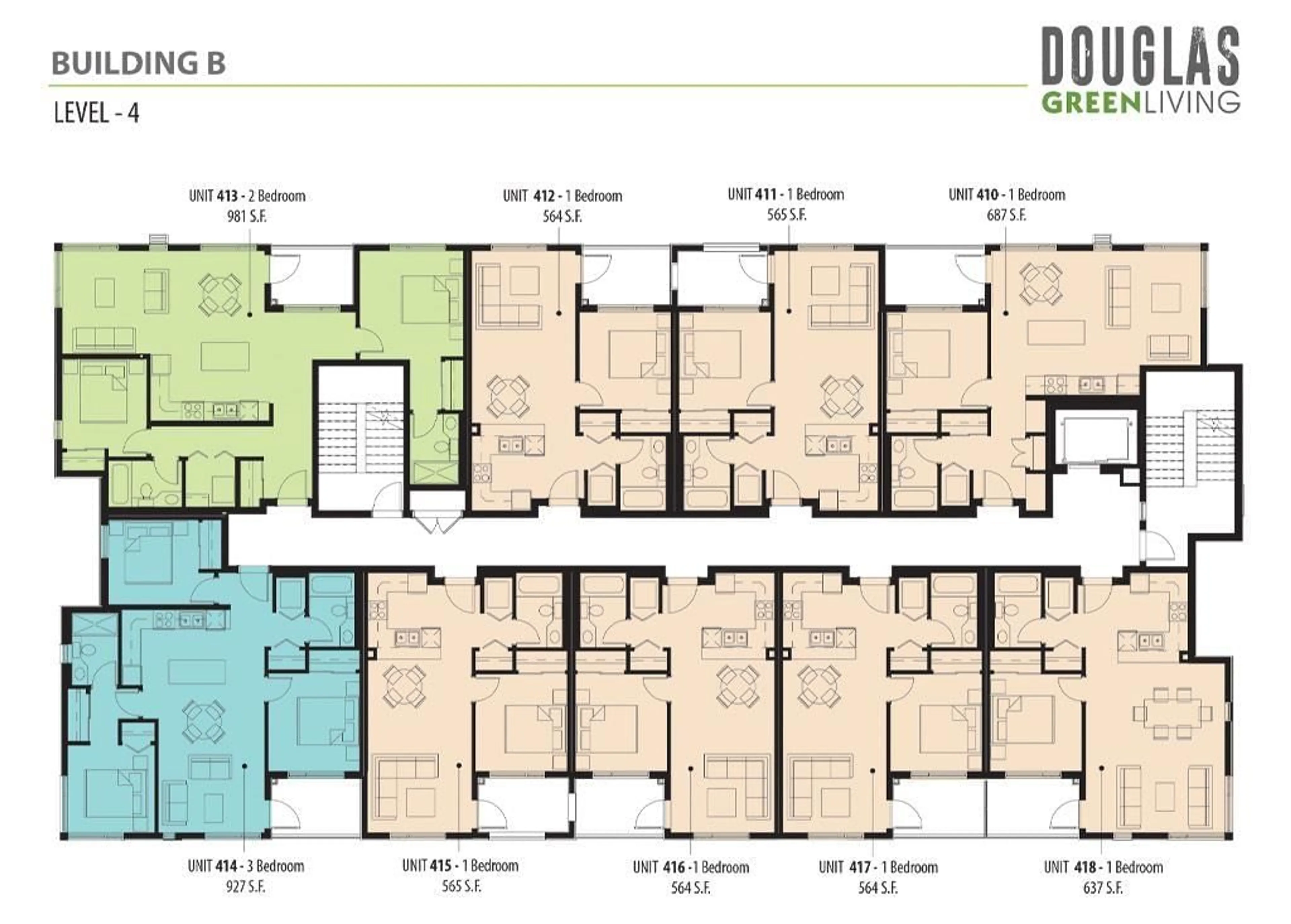 Floor plan for 411 - 163 175A, Surrey British Columbia V0V0V0
